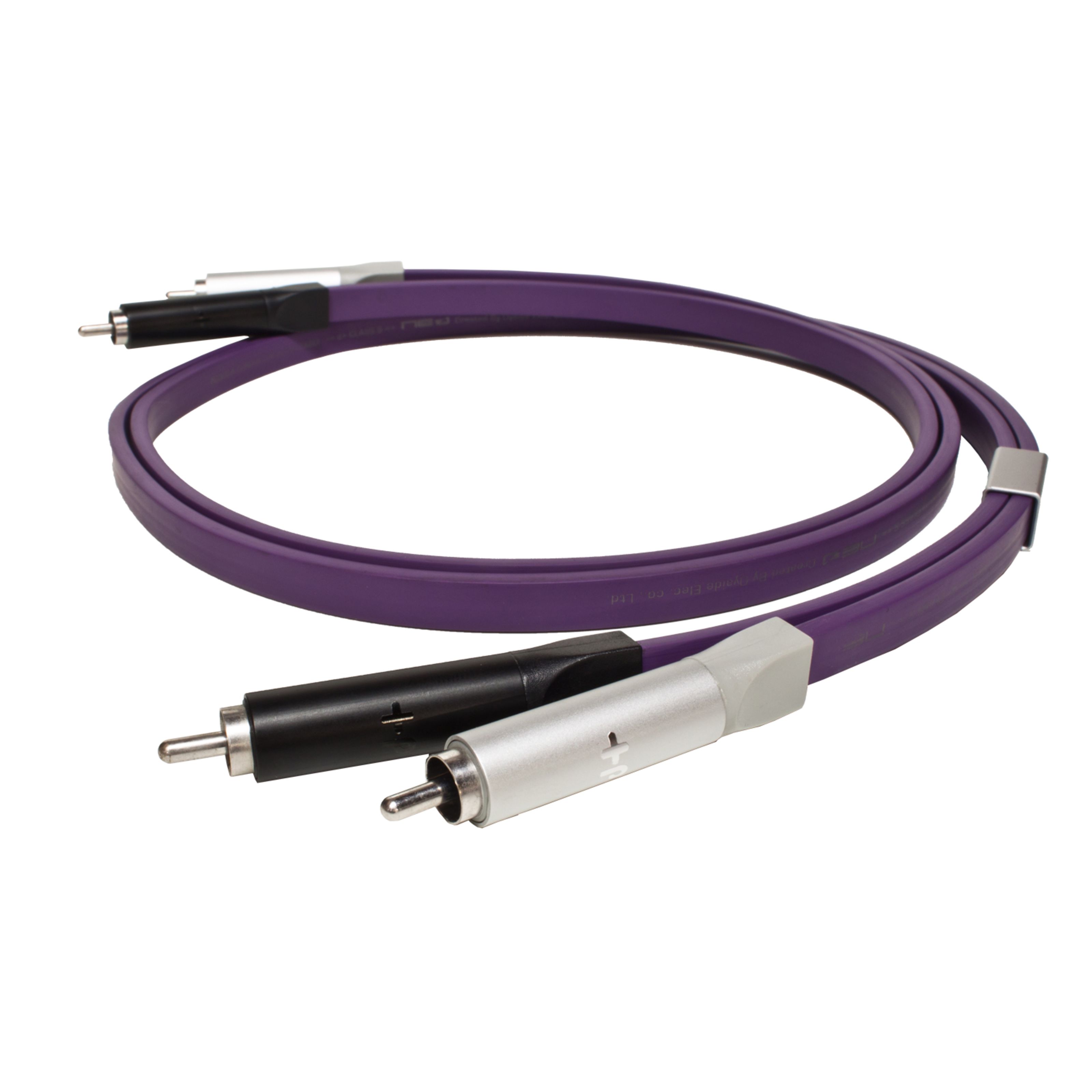 NEO by Oyaide d+ Stereo Cinch Kabel, Class S 1,0m Länge incl. Tasche Kabel für DJs Violett