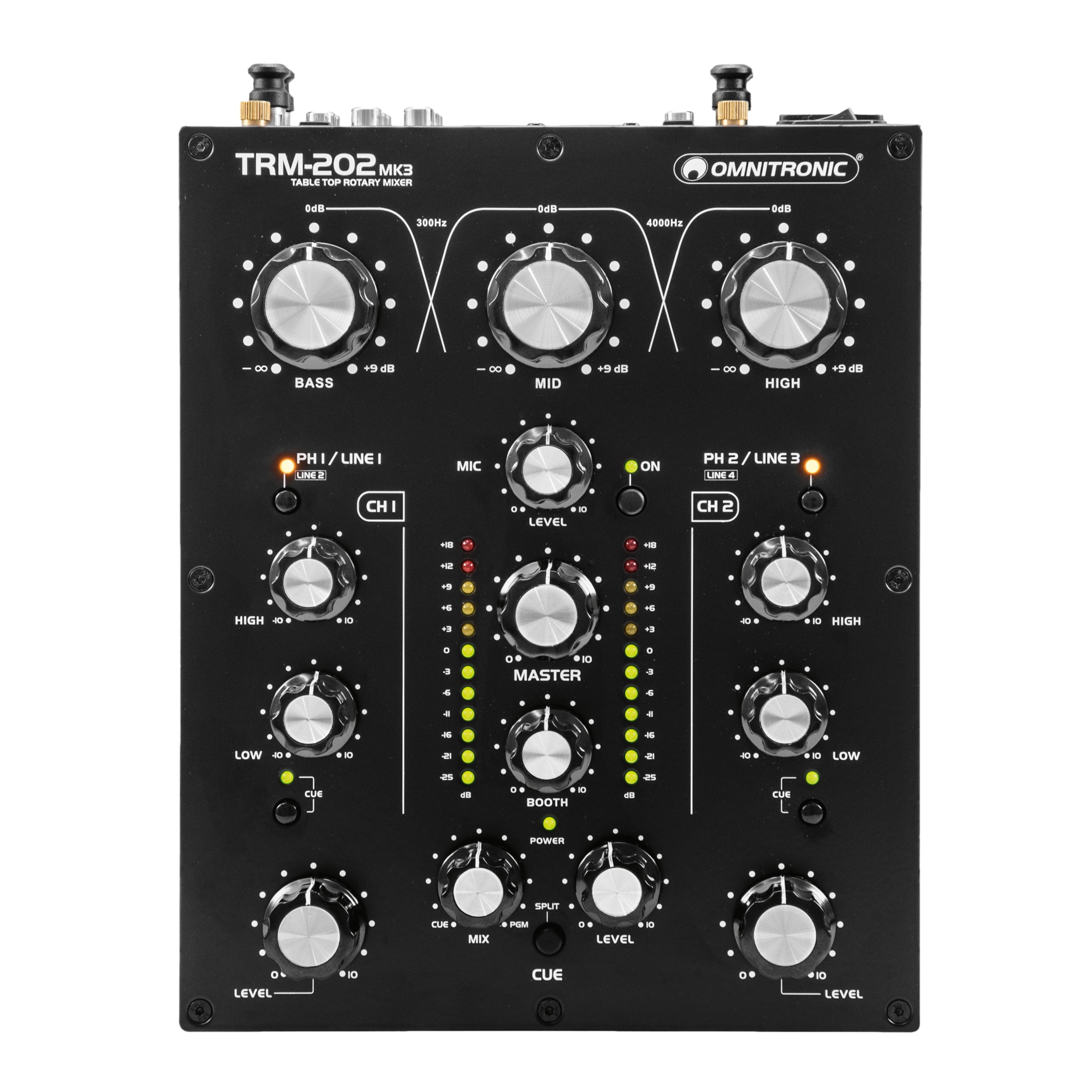 Omnitronic TRM-202MK3 Rotary Mixer Schwarz