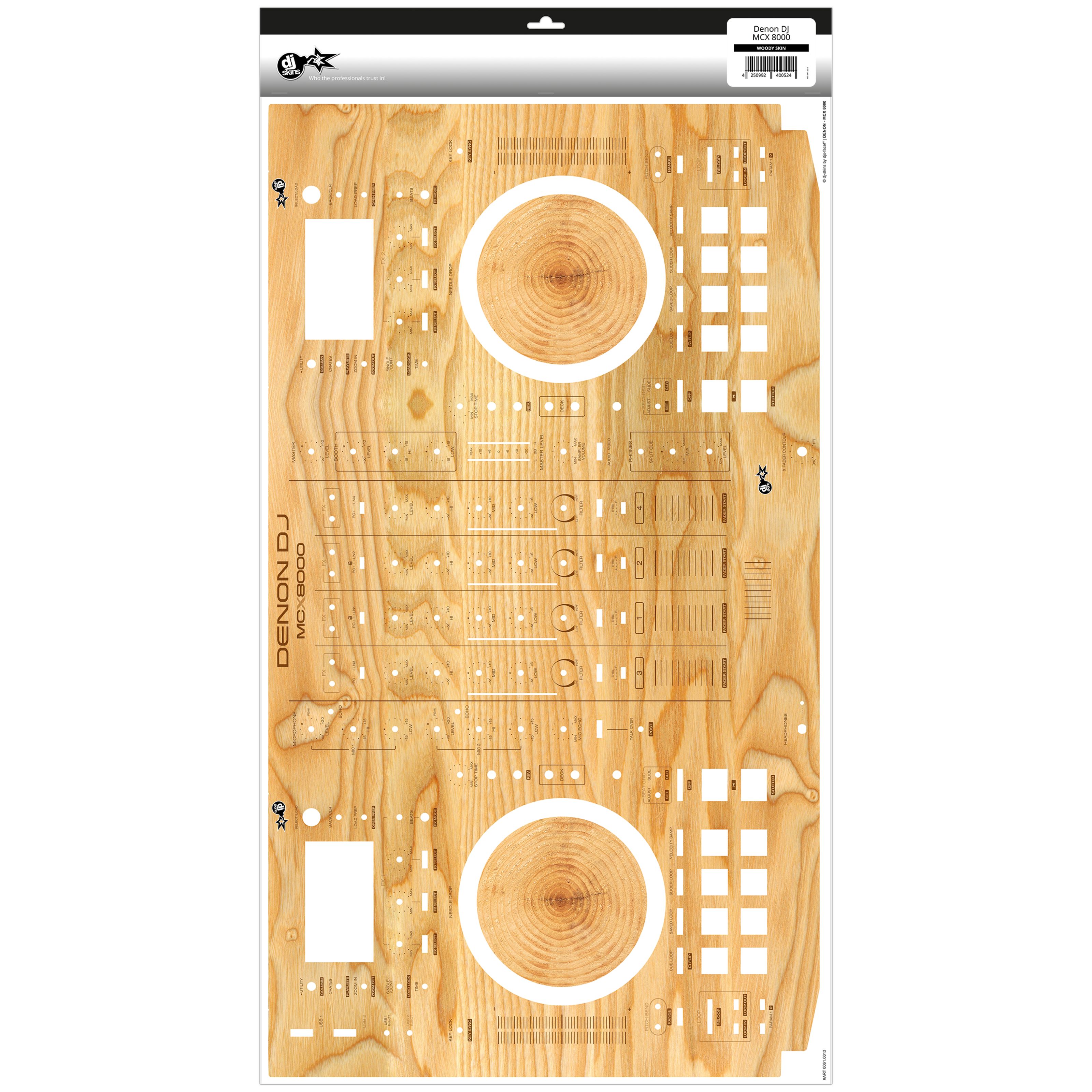 dj-skins Denon MCX 8000 Skin Woody DJ Skin Braun