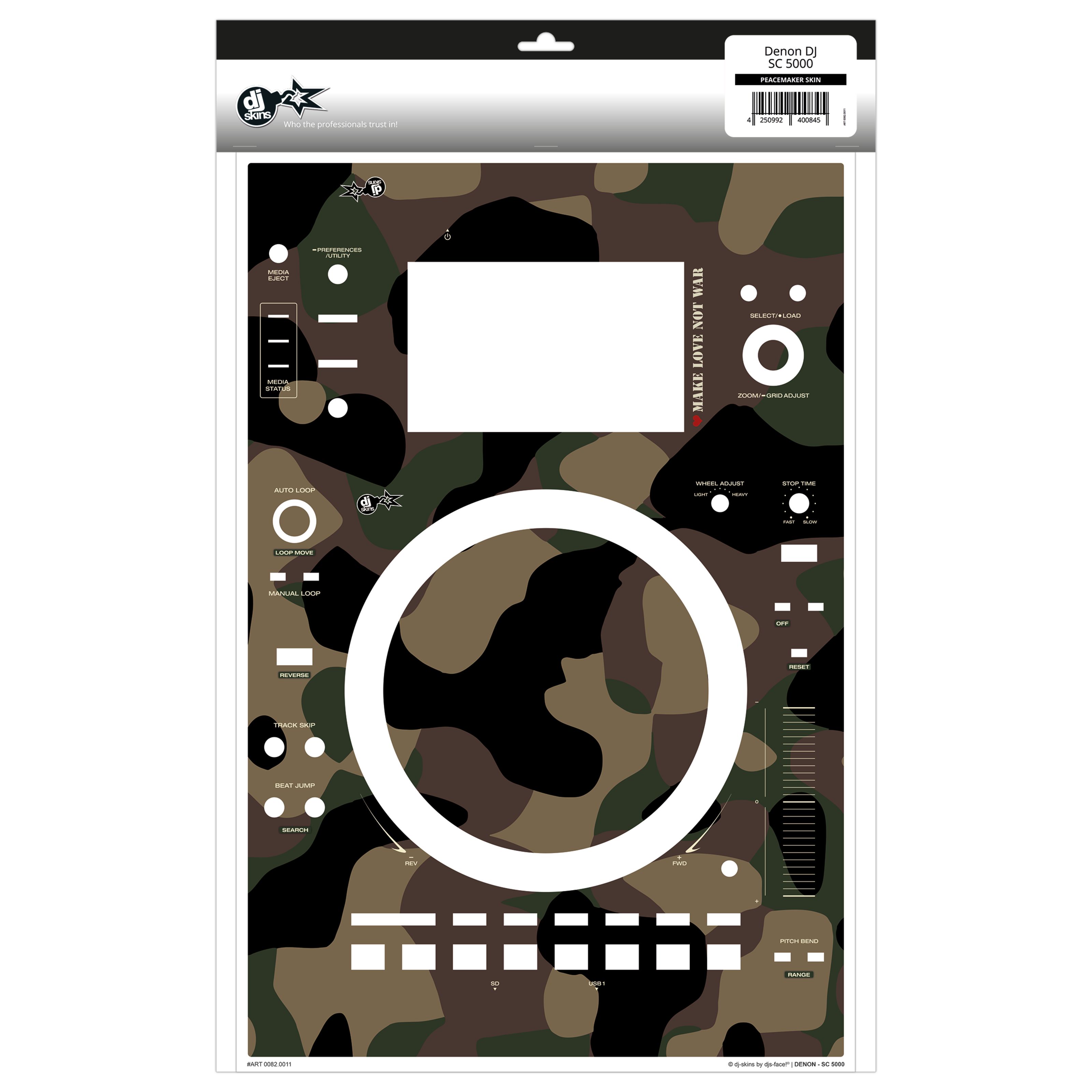 dj-skins Denon SC5000 Prime Skin Peacemaker DJ Skin Multicolour