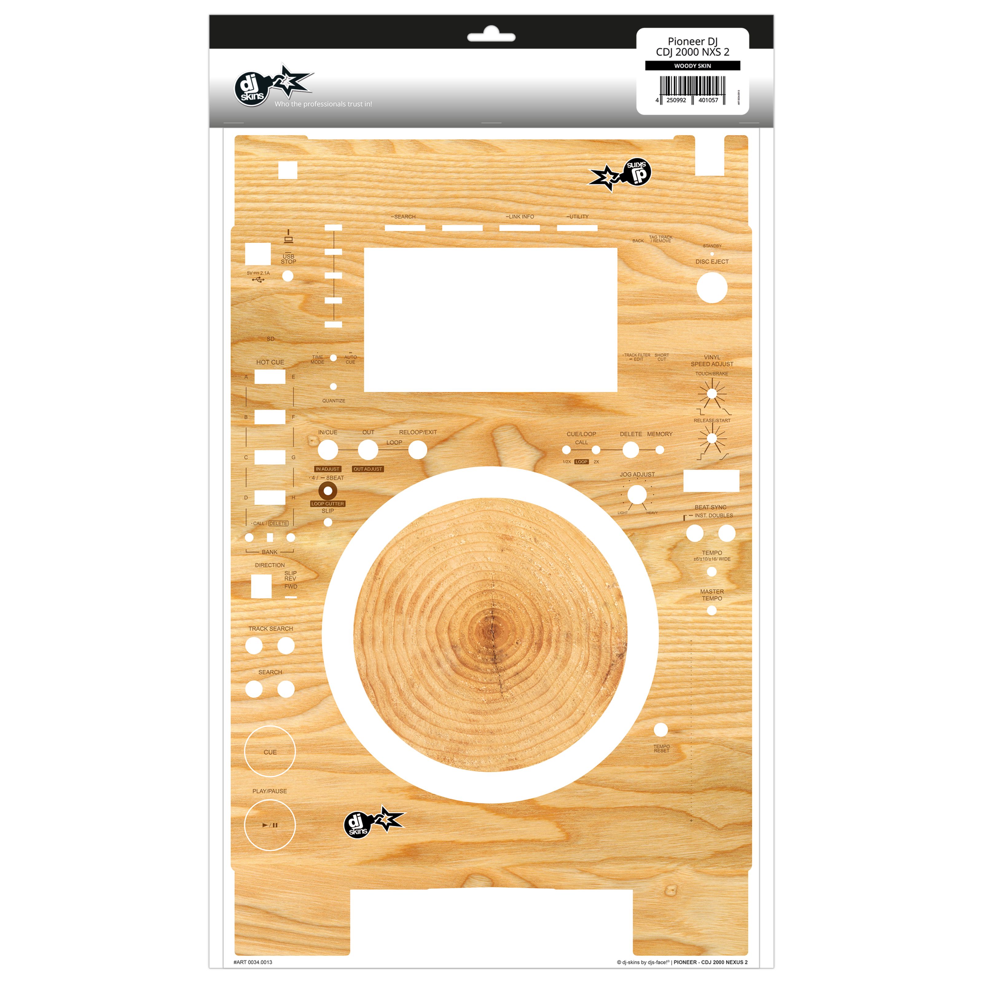 dj-skins Pioneer CDJ-2000 NXS 2 Skin Woody DJ Skin  Braun