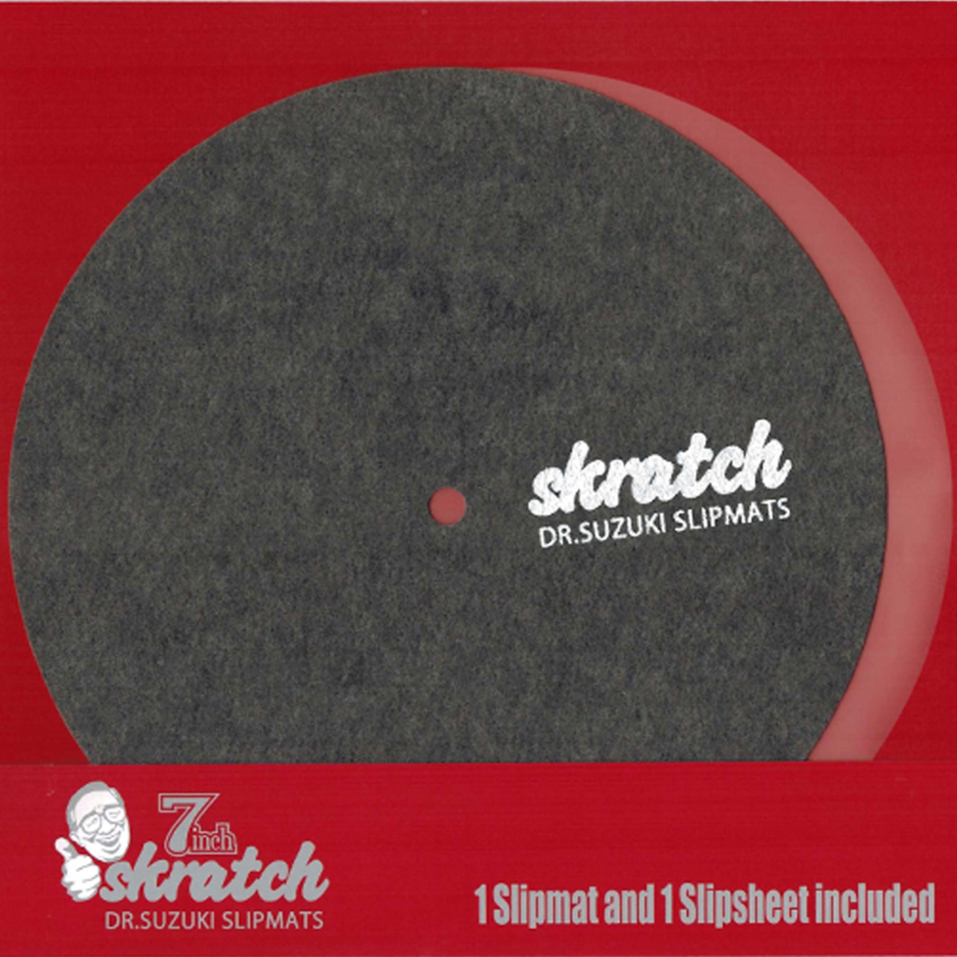 Dr. Suzuki 7' Skratch Slipmat Slipmat für Plattenspieler  Schwarz