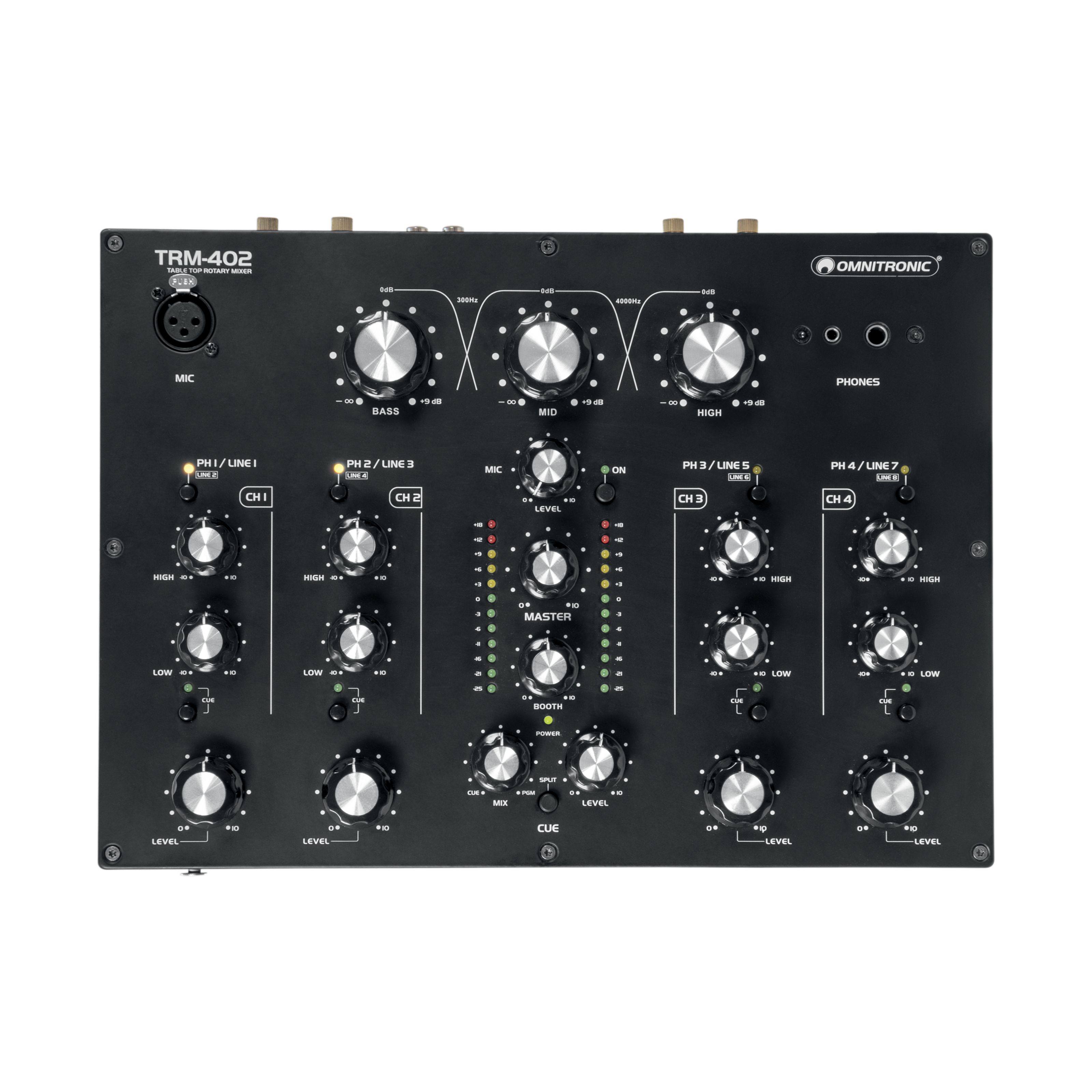 Omnitronic TRM-402 Rotary Mixer Schwarz