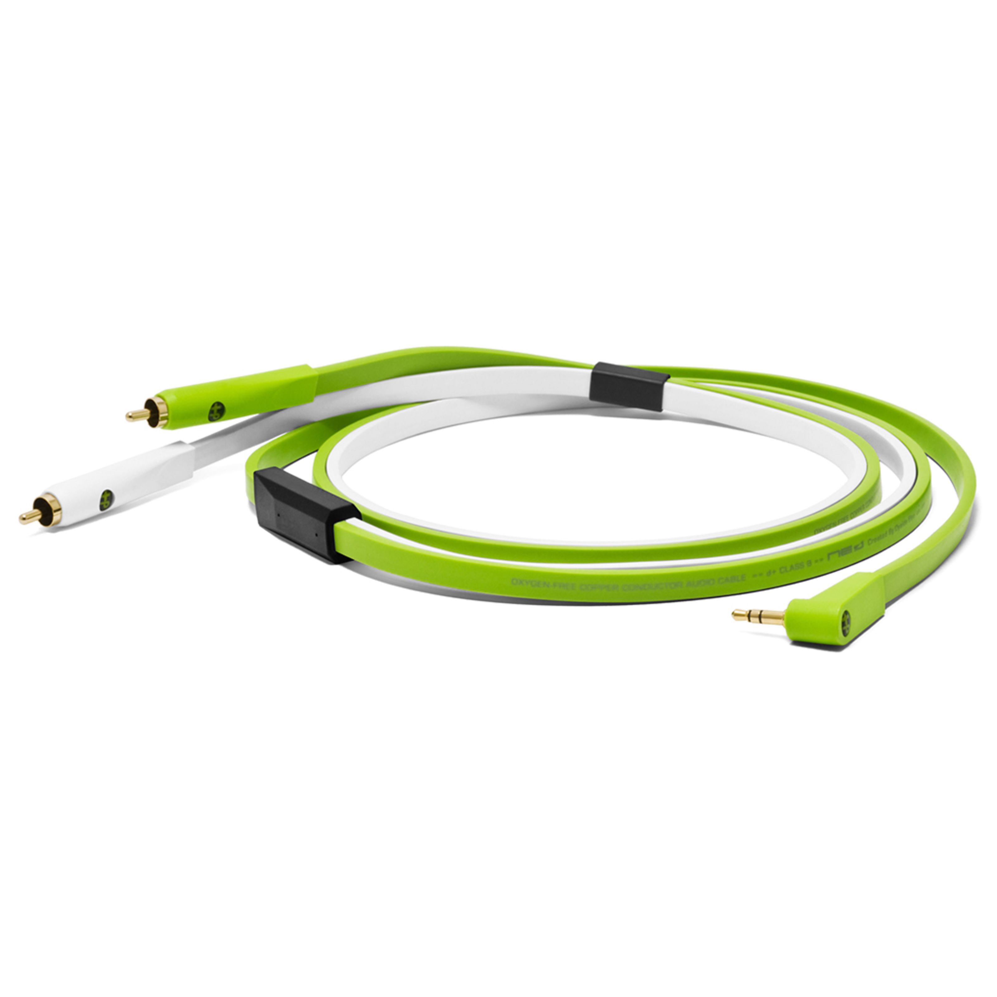 NEO by Oyaide d+ Stereo Cinch / 3,5mm Stereo Mini-Klinke Kabel, Class B, 1,5m Kabel für DJs Multicolour