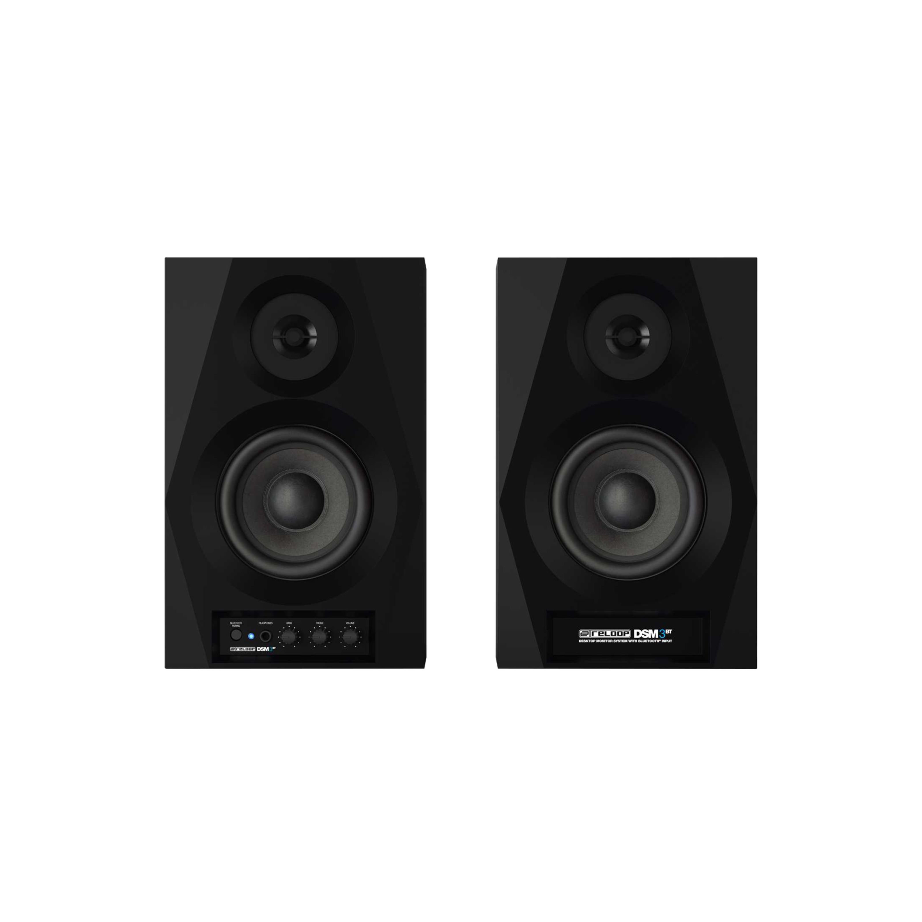 Reloop DSM-3 BT - Bluetooth Desktop Monitor Bluetooth Lautsprecher Schwarz