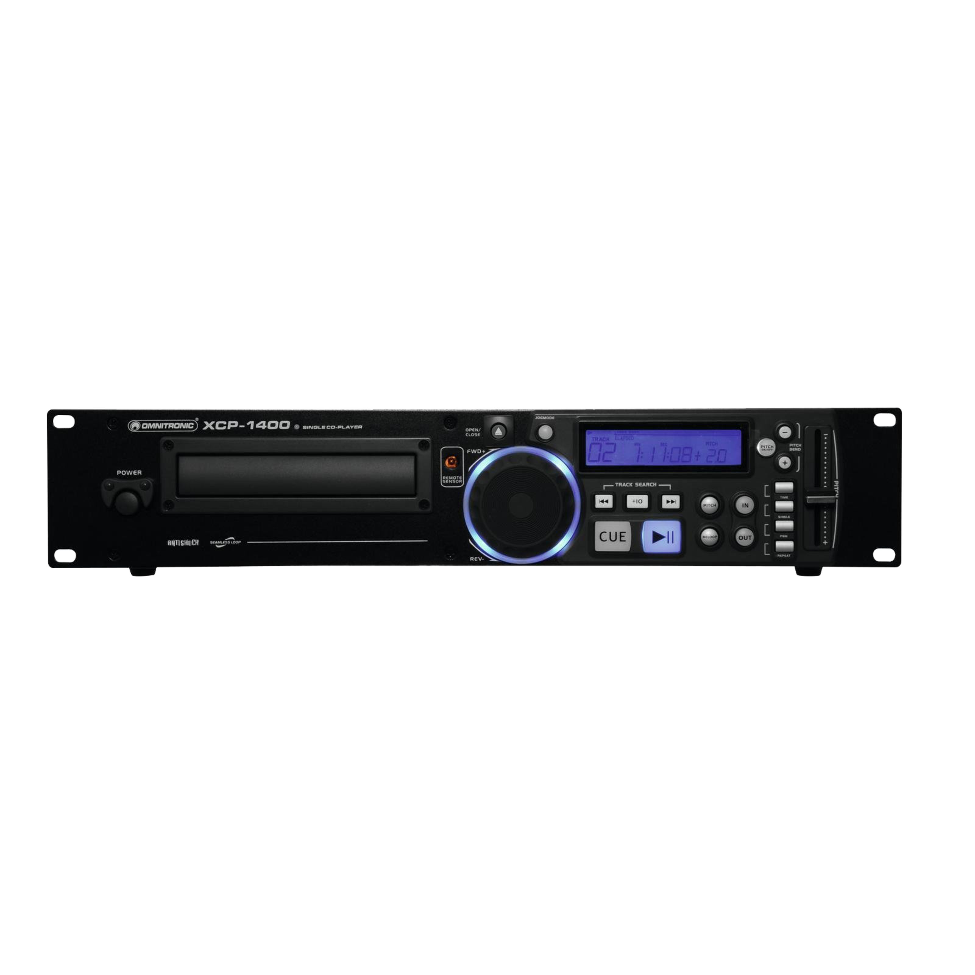 Omnitronic XCP-1400 Single CD-Player CD/MP3-Player Schwarz