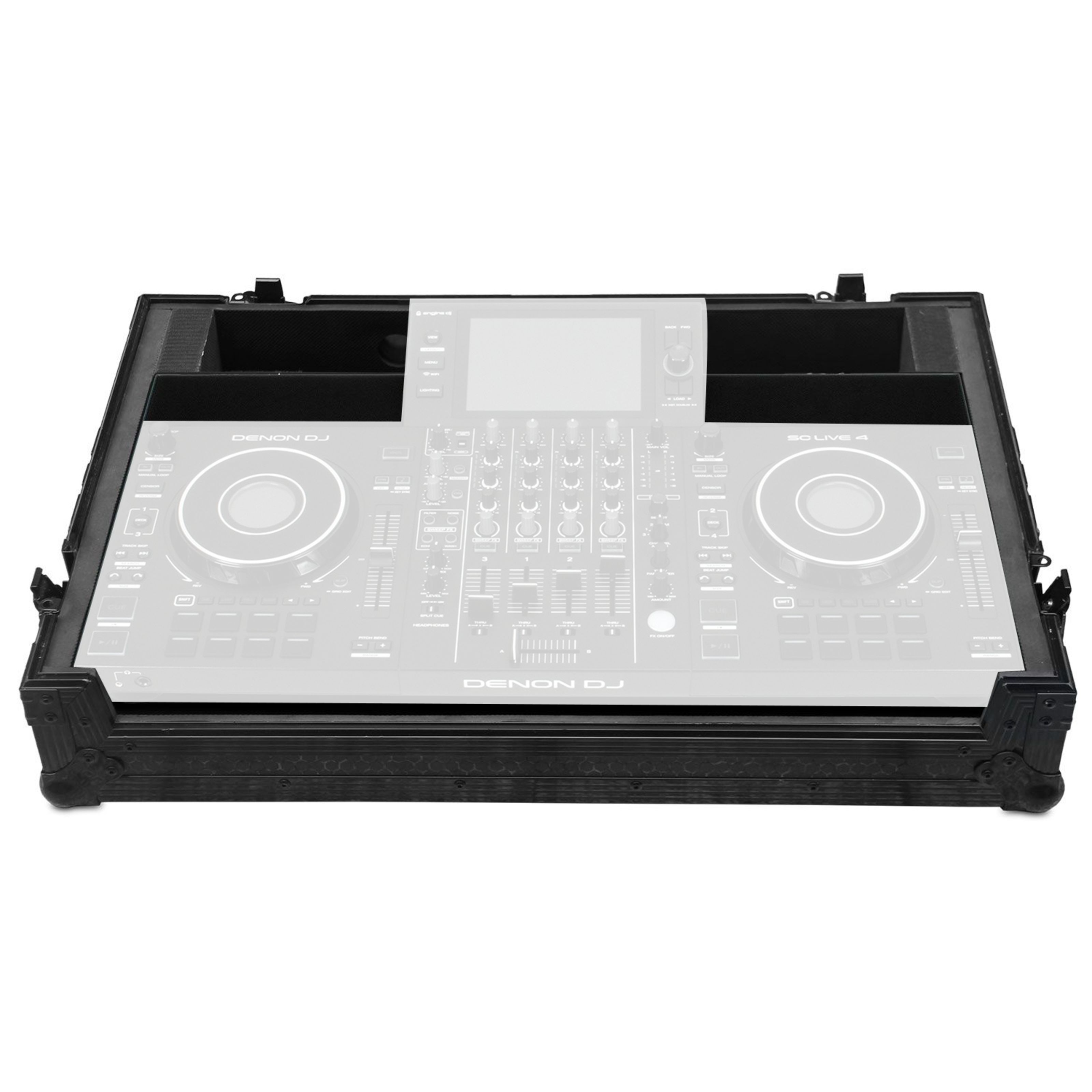 UDG Ultimate Flightcase Denon DJ SC LIVE 4 Black Plus Wheels (U91081BL) DJ Controller Case Schwarz