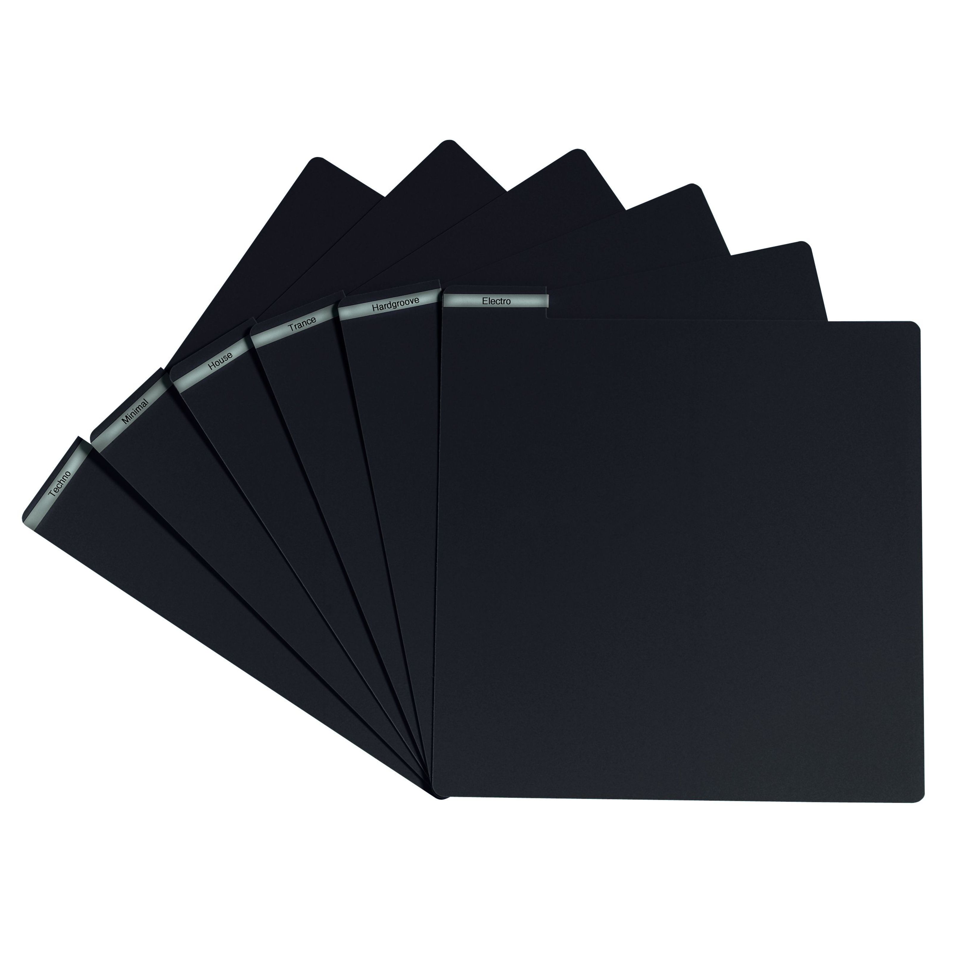 Glorious Vinyl Divider Set Black Vinyl Aufbewahrung Schwarz
