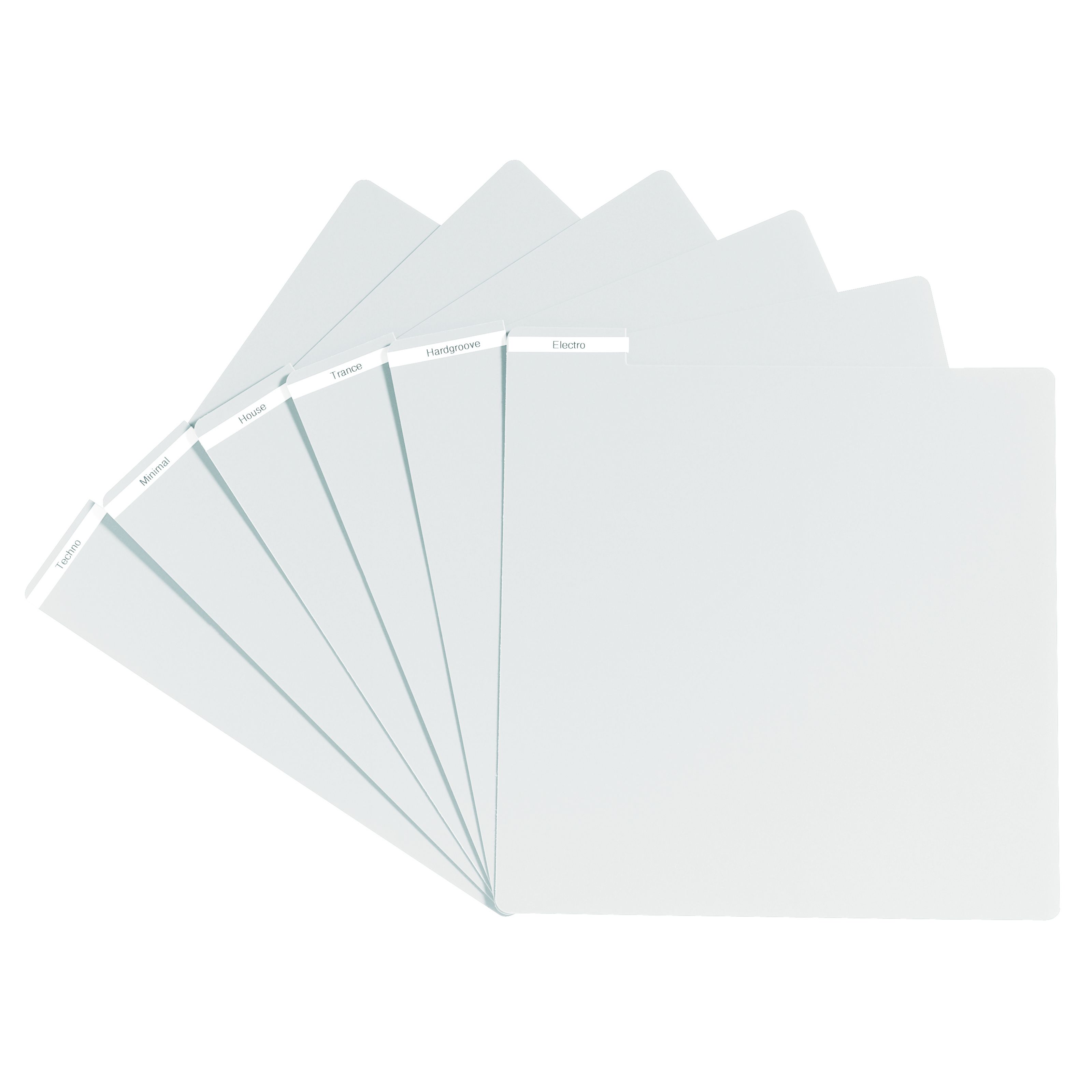 Glorious Vinyl Divider Set White Vinyl Aufbewahrung Schwarz