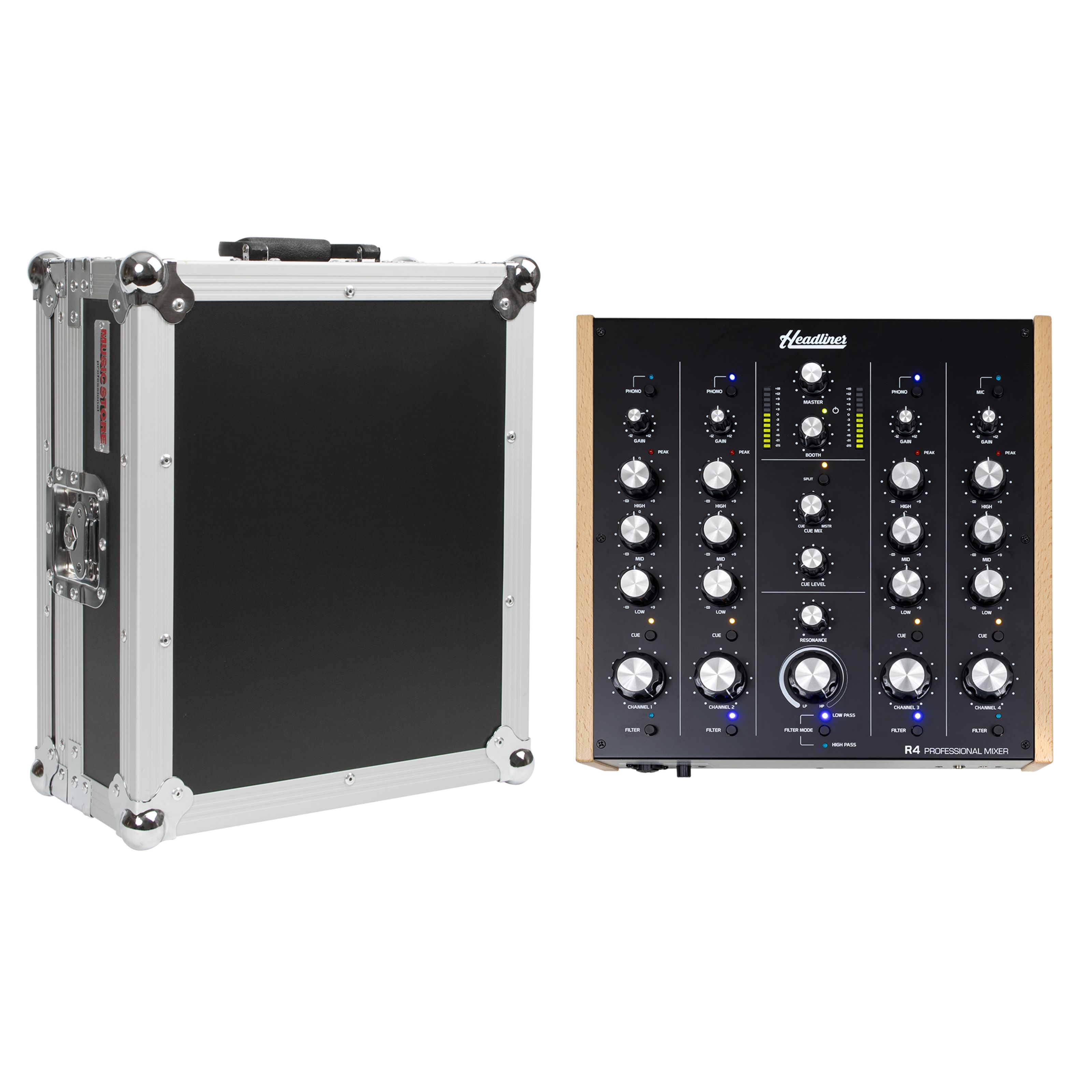 Headliner LA R4 + Haubencase Mixer - Set Rotary Mixer