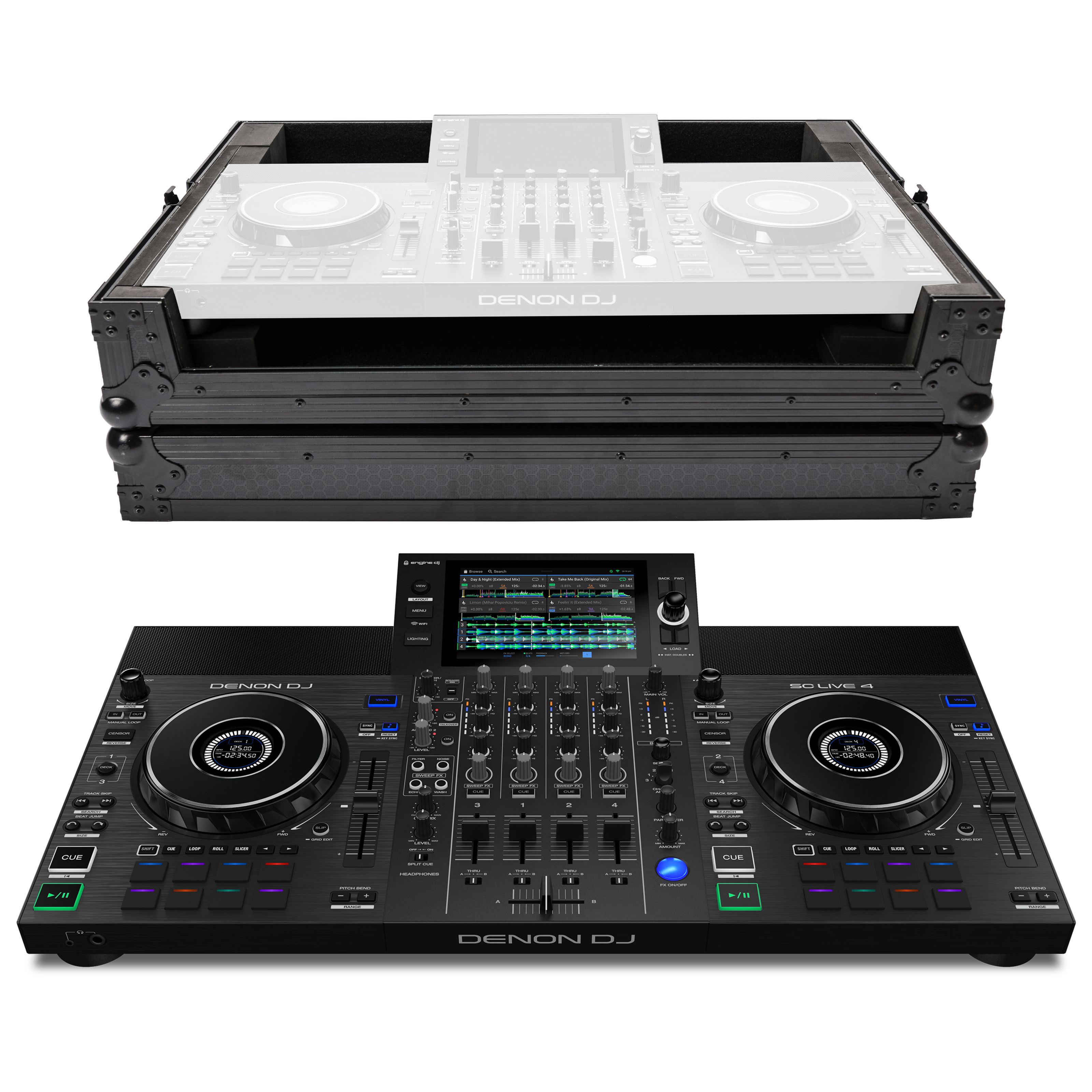 Denon DJ SC LIVE 4 + Flightcase DJ-Mixing-Station