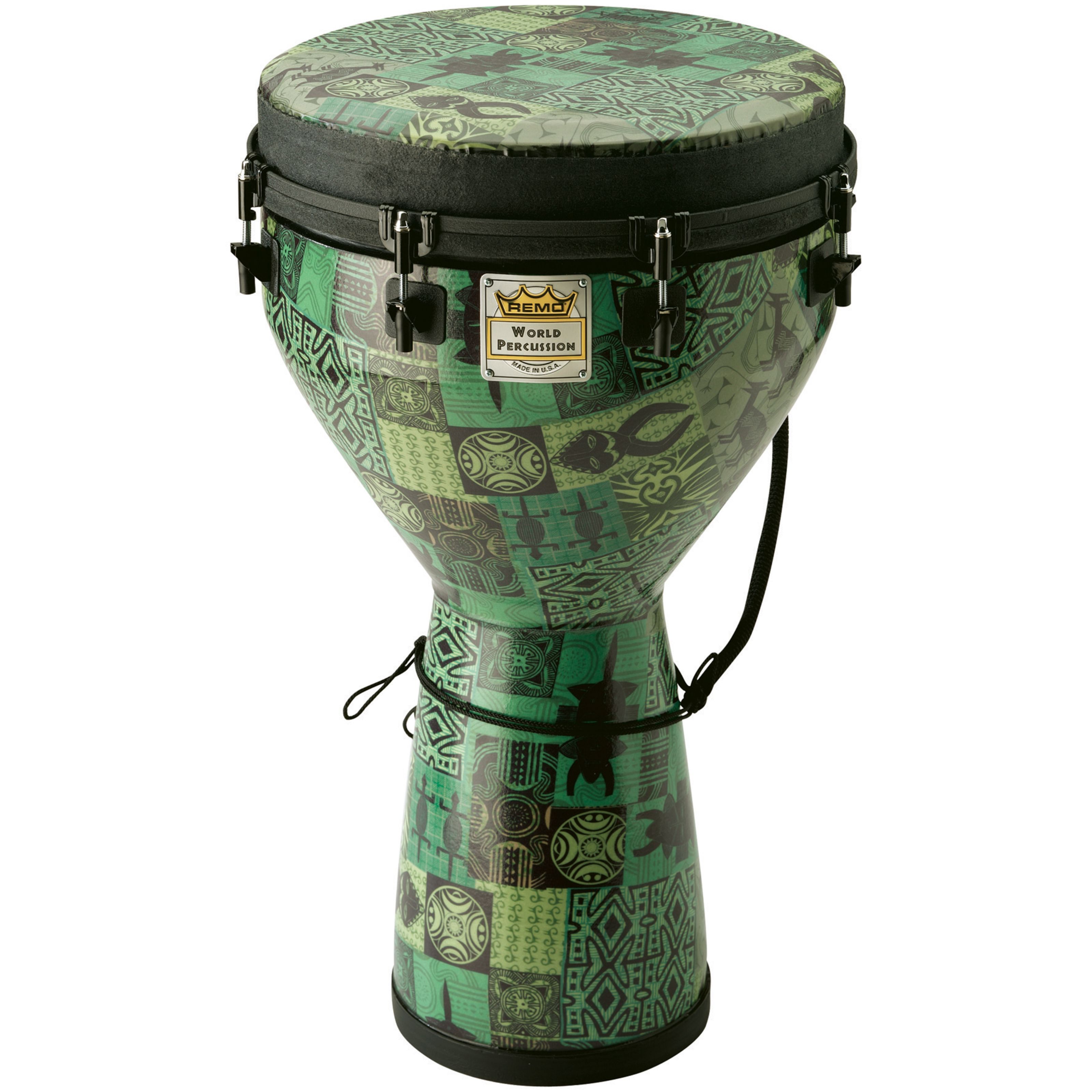 Remo Djembe Key-Tuned 14', Green Kintekloth Djembe Grün