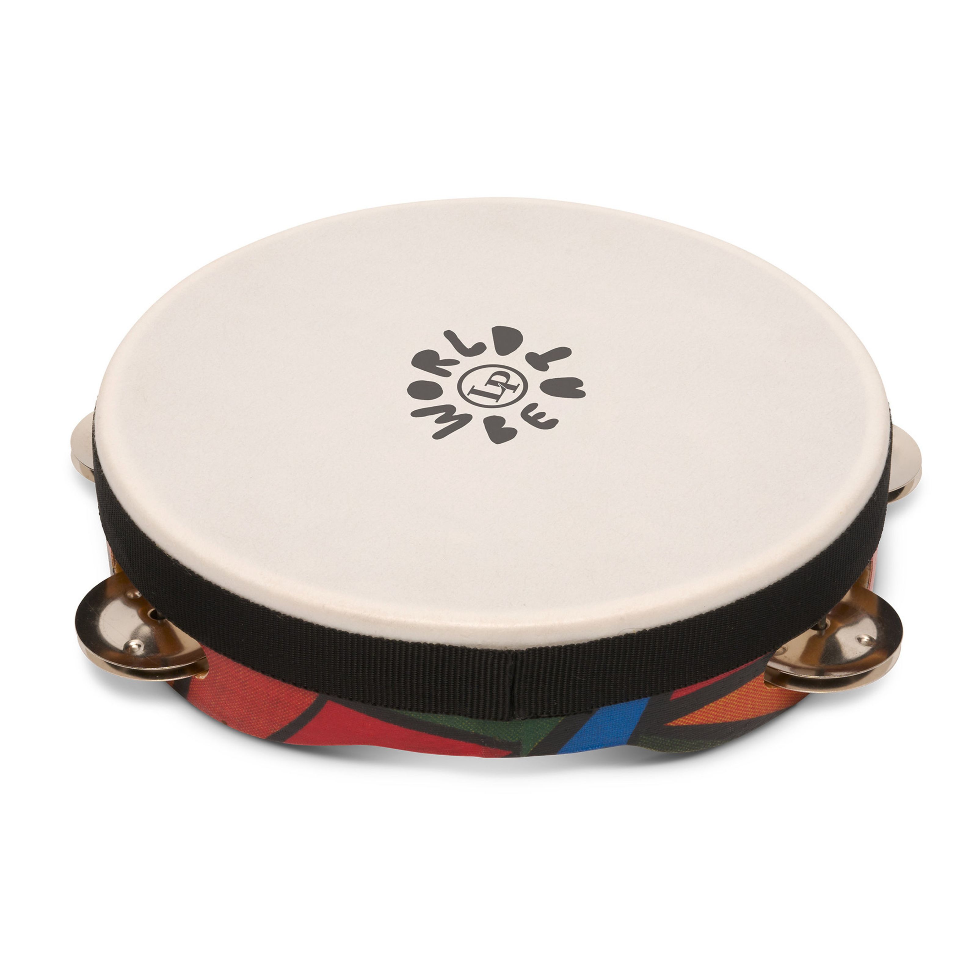 Latin Percussion LP7023 World Beat Pre-Tuned Tambourin 10' Tamburin Multicolour