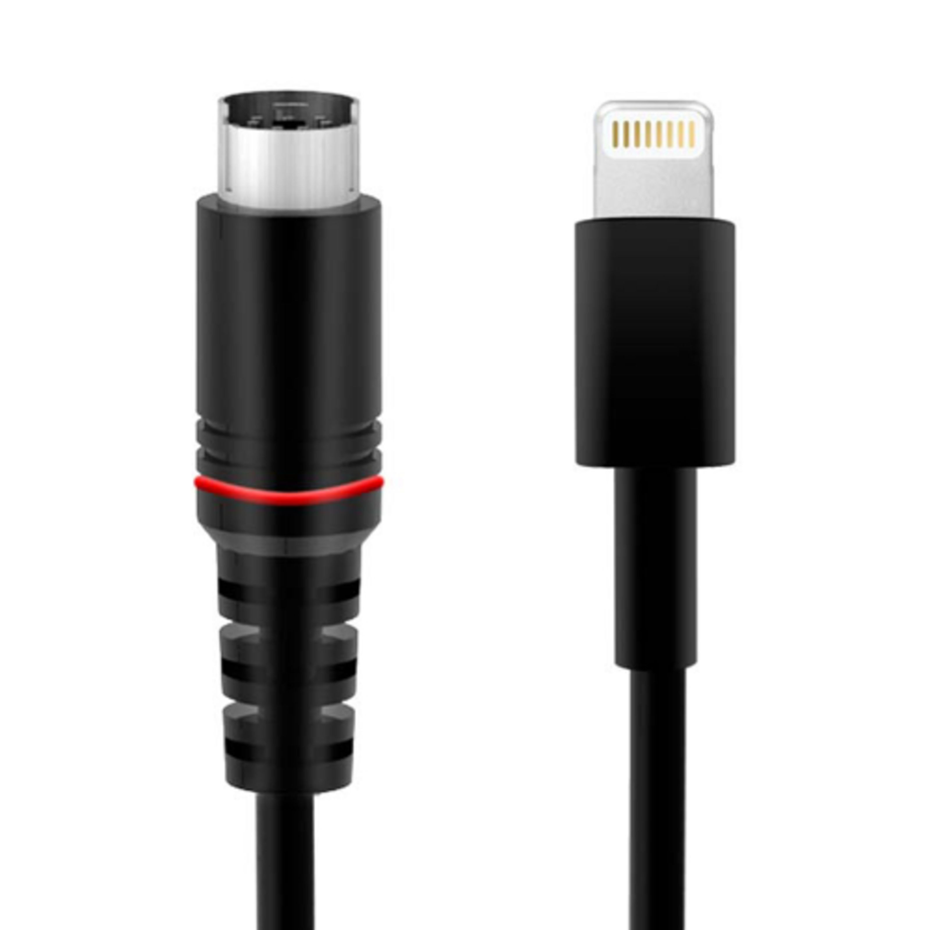 IK Multimedia Lightning to Mini-DIN cable with Charging Apple Kabel Schwarz