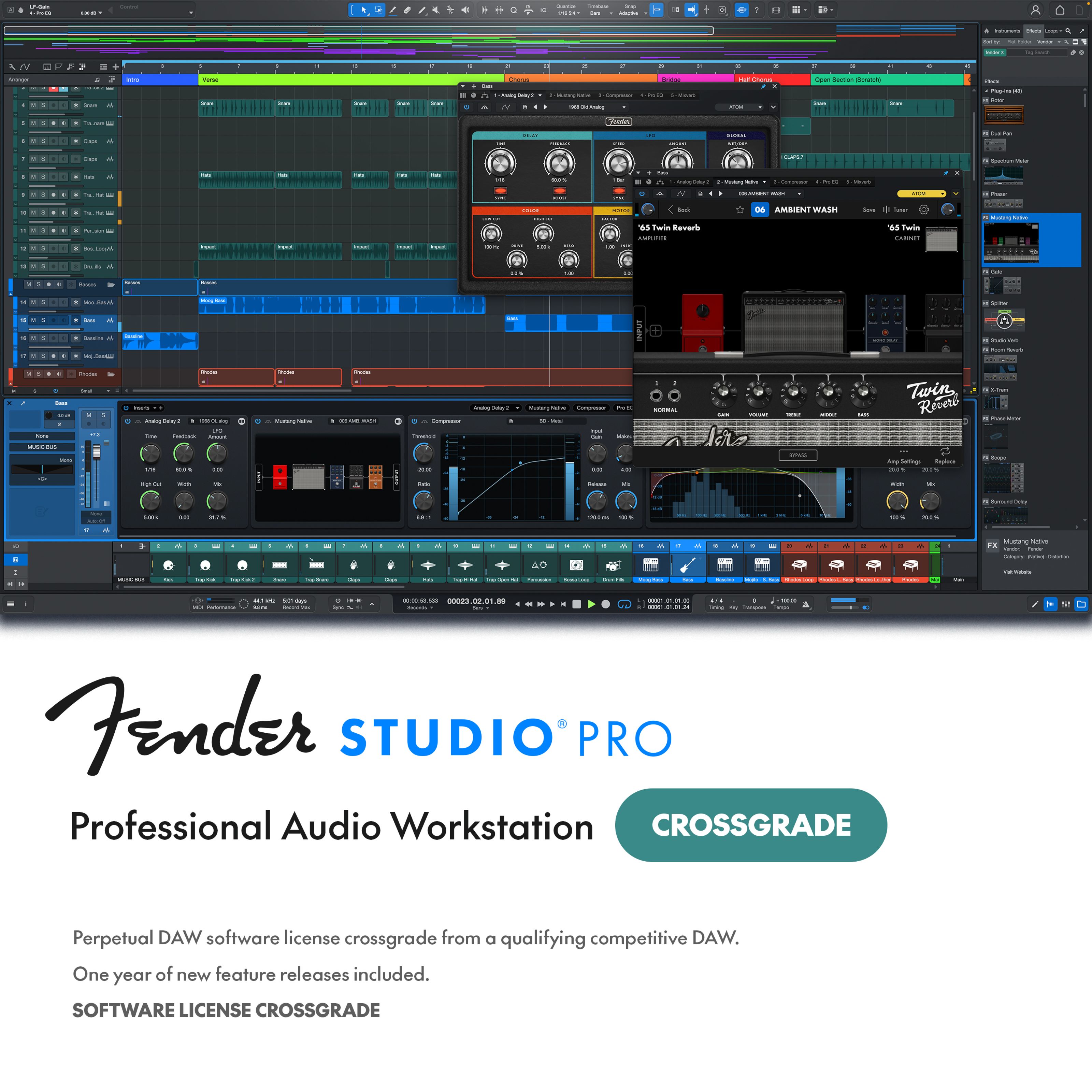 Fender Studio Studio Pro 8 Crossgrade Sequencer Software