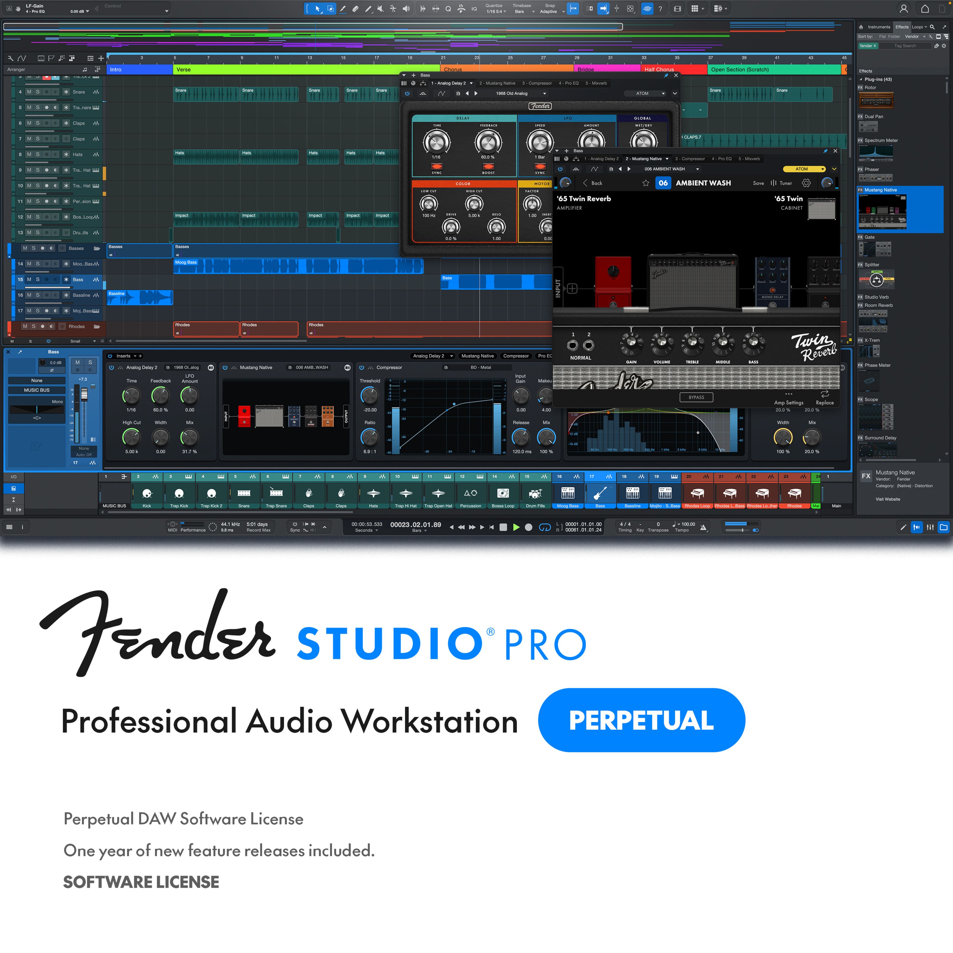 Fender Studio Studio Pro 8 with 12M Pro+ Sequencer Software