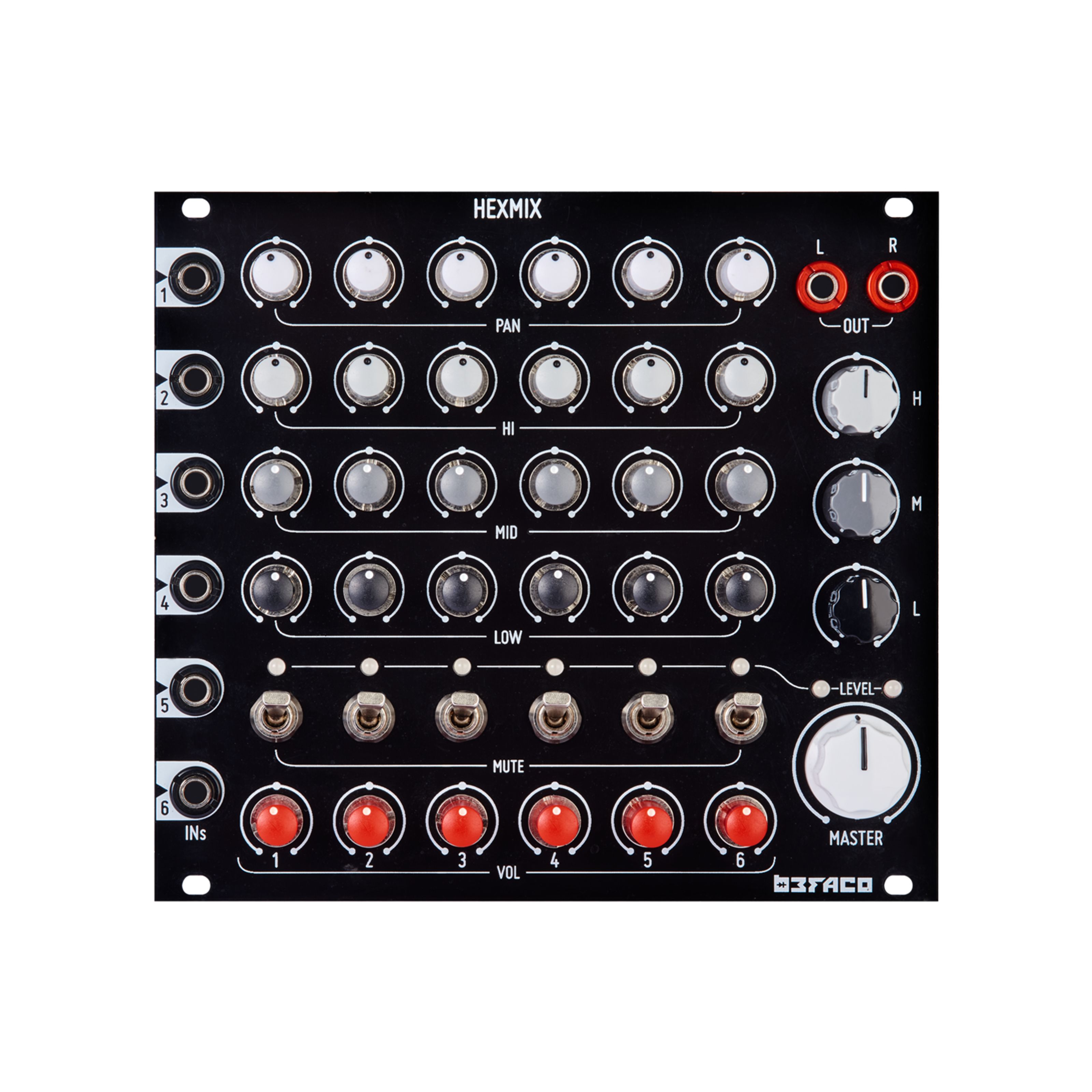 Befaco Hexmix Mixer Modular Synthesizer