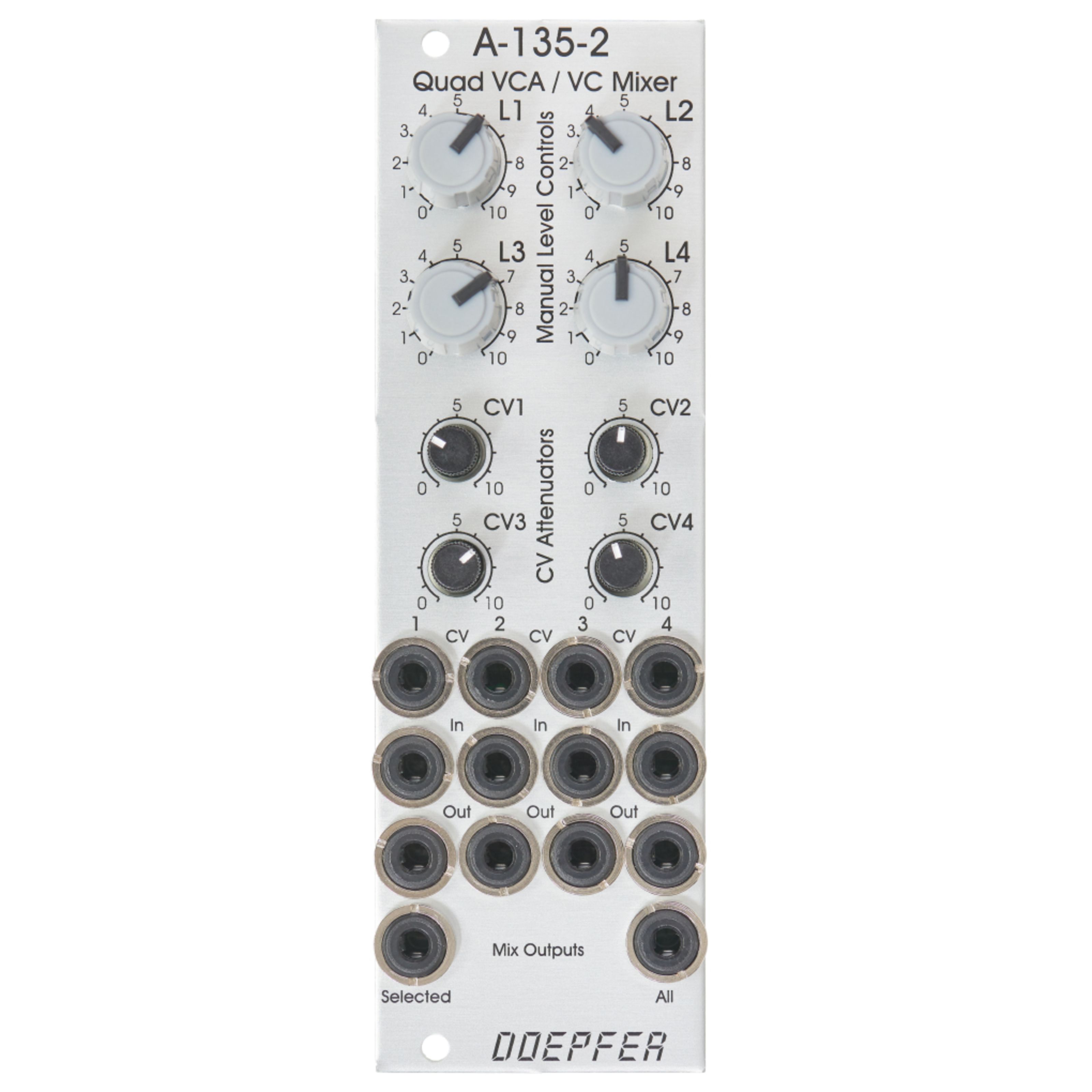 Doepfer A-135-2 Mini Quad VCA / VC Mixer Mixer Modular Synthesizer