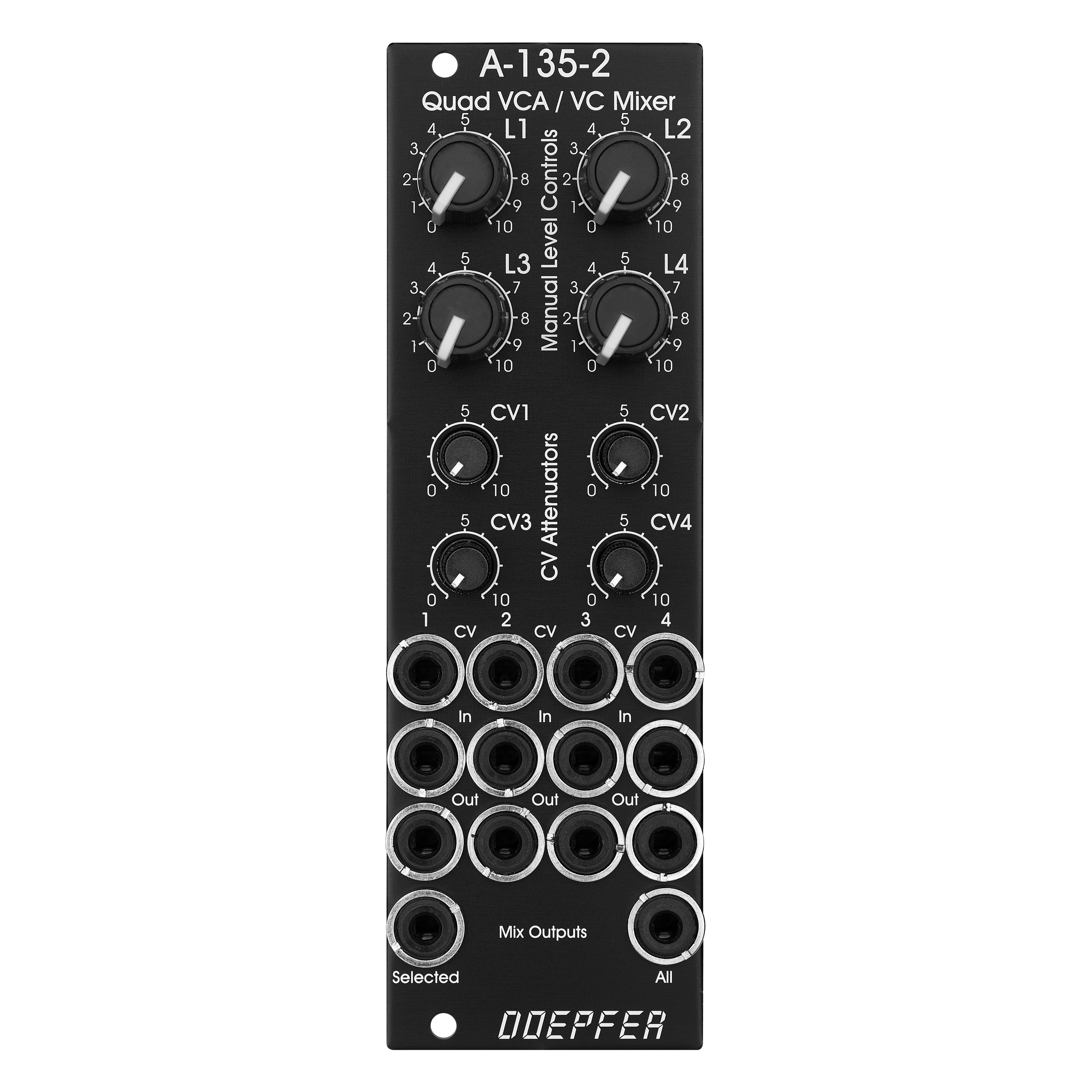 Doepfer A-135-2v Mini Quad VCA / VC Mixer Vintage Edt. Mixer Modular Synthesizer
