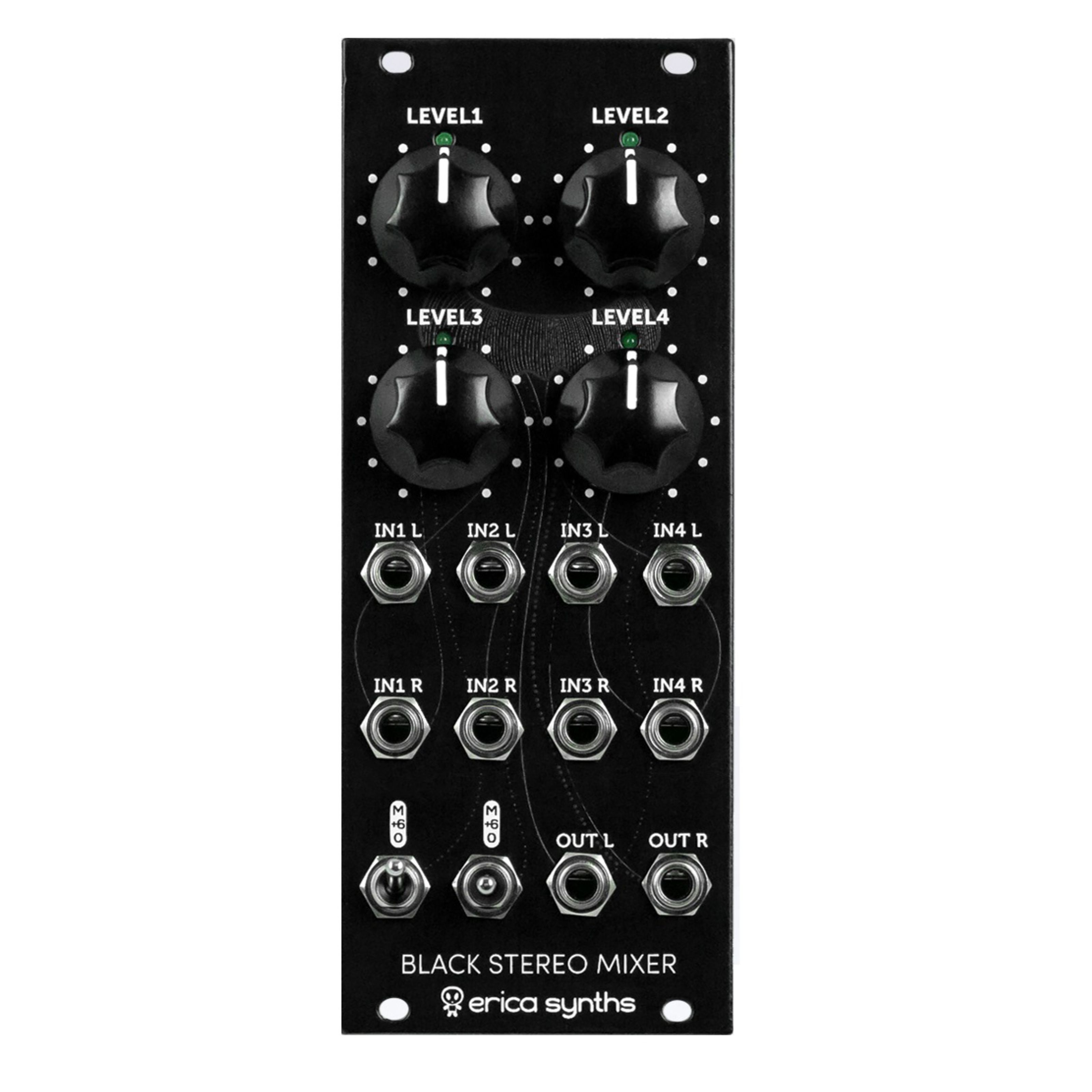 Erica Synths Black Stereo Mixer V3 Mixer Modular Synthesizer
