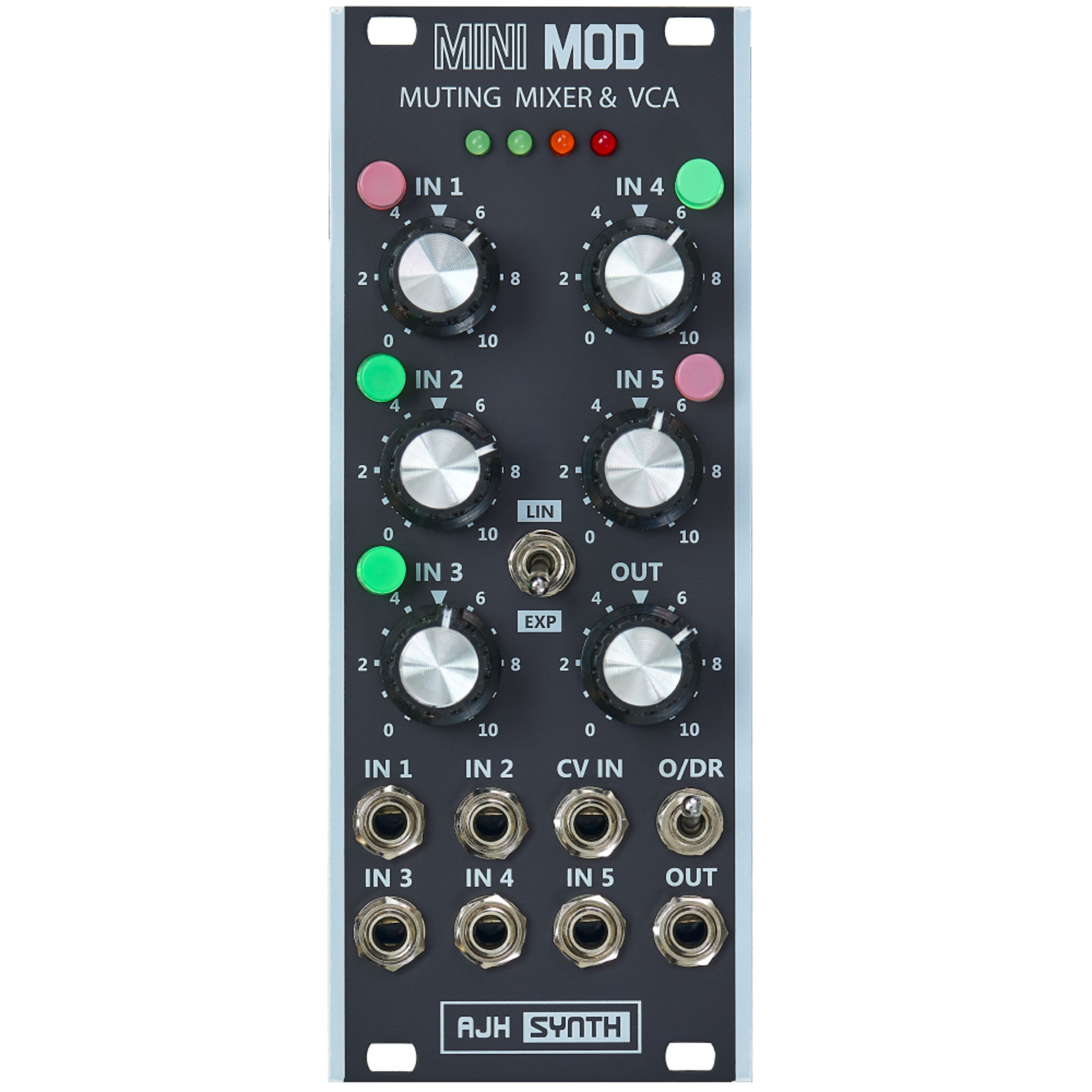 AJH Synth MiniMod Muting Mixer & VCA Mixer Modular Synthesizer