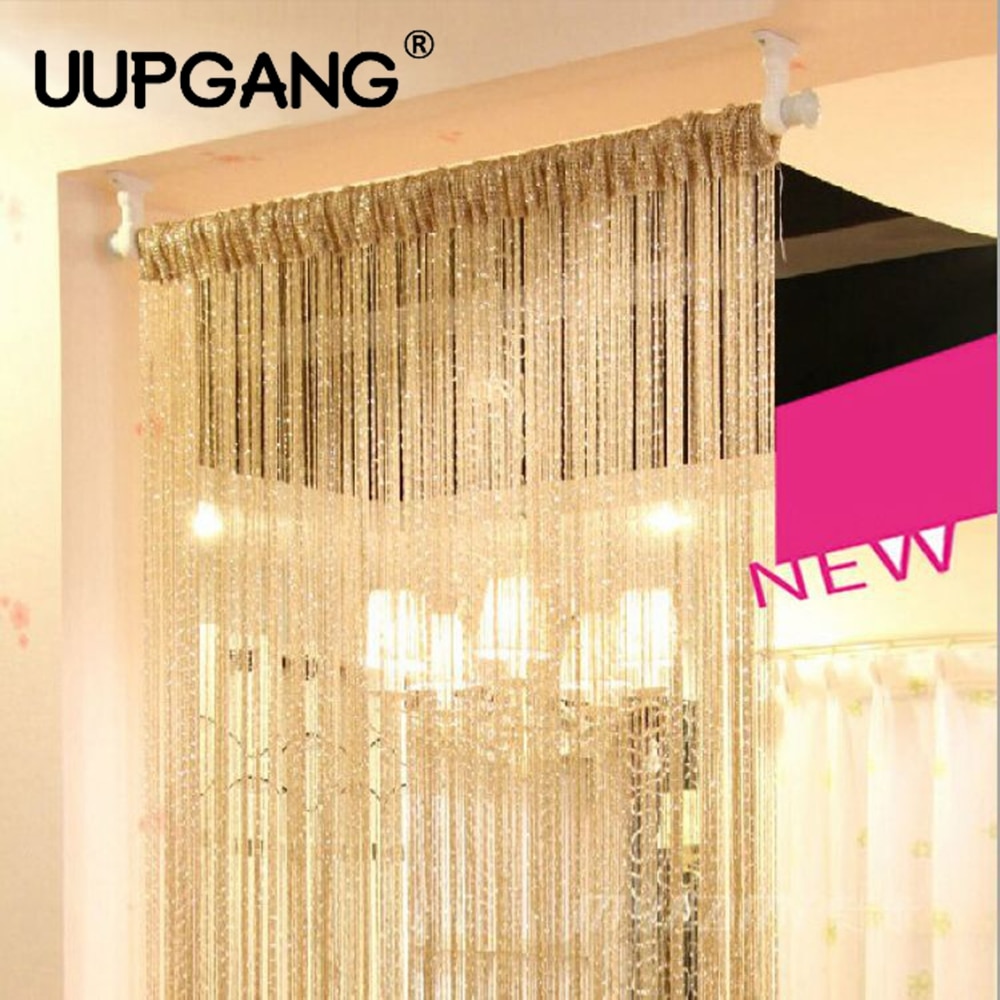 1m * 2m glänzend SchöNe Bildschirm Behänge Dekoration Schmuck Linie Vorhang Hause Schlafzimmer Tür Vorhang Teiler Wohnzimmer teiler