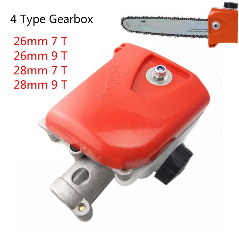 26mm/28mm 7/9 Keil Baum Kettensäge Getriebe Kopf Pol Sah Kettensäge Getriebe Getriebe Kopf Garten Teile