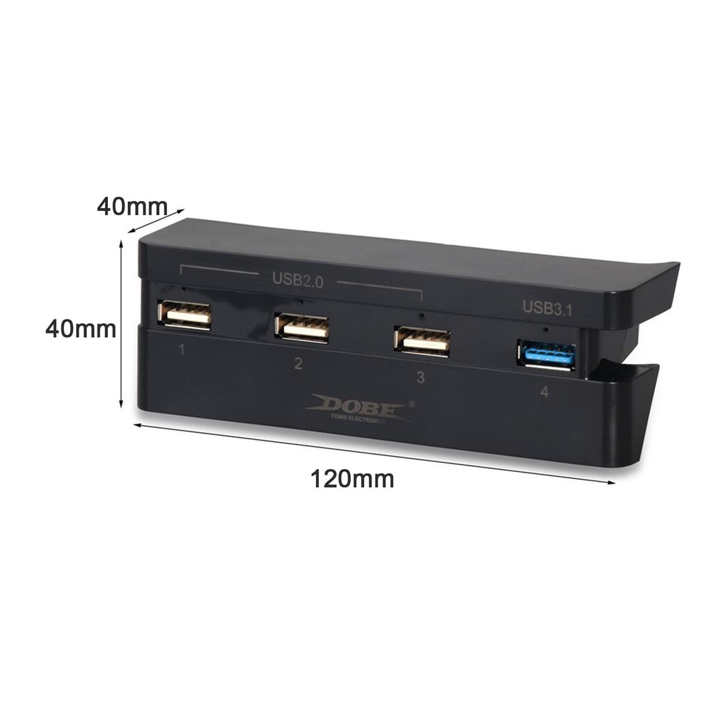 Super-hoch-Geschwindigkeit 4-in-1 USB Hub Hafen + 1 USB 3,1 Hafen + 3 USB 2,0 Häfen Für Sony PlayStation 4 dünne PS4 Konsole Schwarz Regler