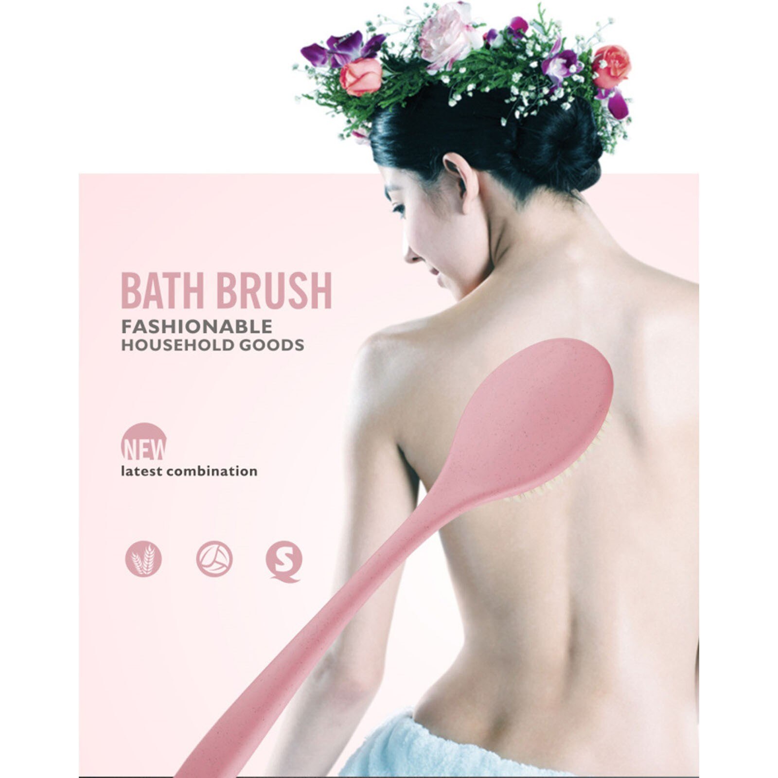 25 # Schlecht Pinsel Zurück Körper Schlecht Dusche Schwamm Wäscher Pinsel Mit Griff Peeling Haut Massagegerät Peeling Schlecht Pinsel