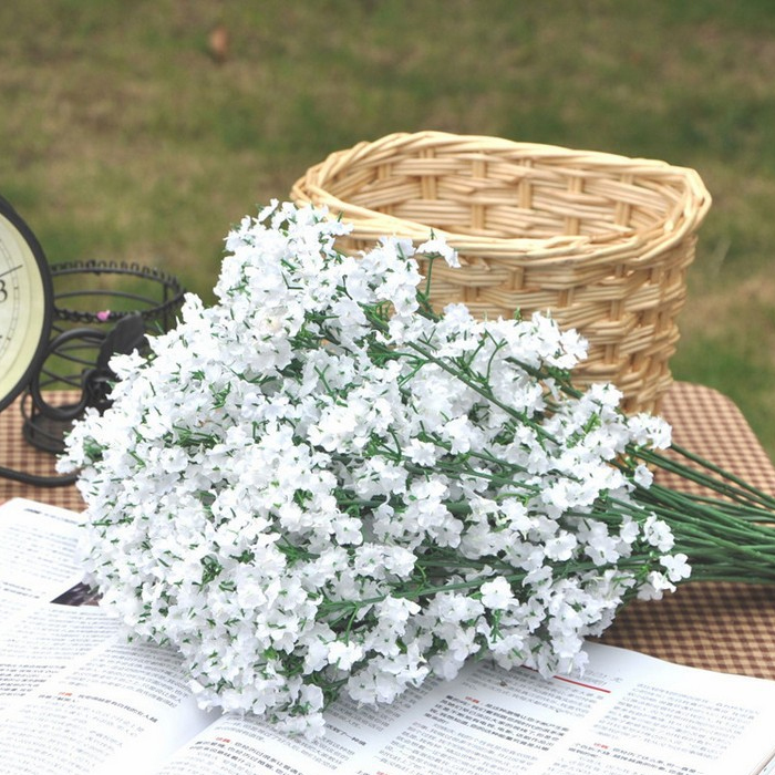 Künstliche blumen pastoralen blume diy blume für wohnkultur hochzeit dekoration braut blumen 2 gabeln