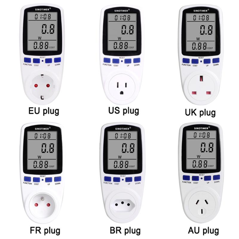 Haushalts Strom Digital Monitor Meter Große LCD Anzeige Analyzer Intelligente Digitale Spannung Wattmeter Überwachung Buchse