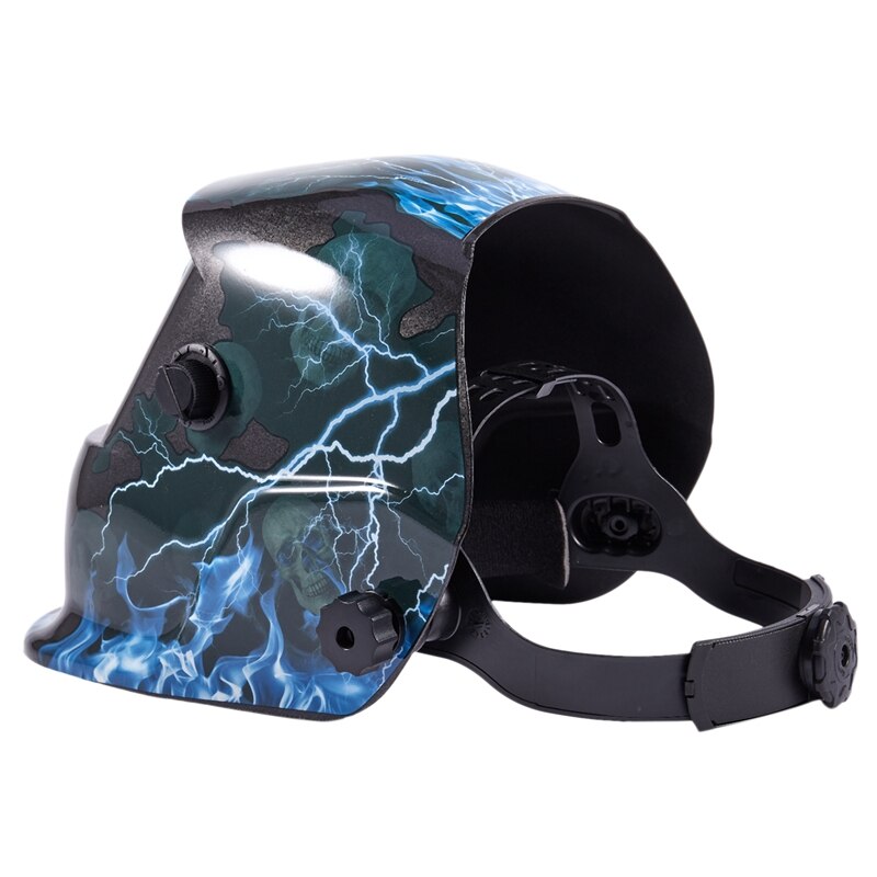 Schweißen maske Schweiß Helm Solar- energie automatische (Solar- energie verwenden für Nachfüllung) Gesichts schutz zubehör Blau Blitz