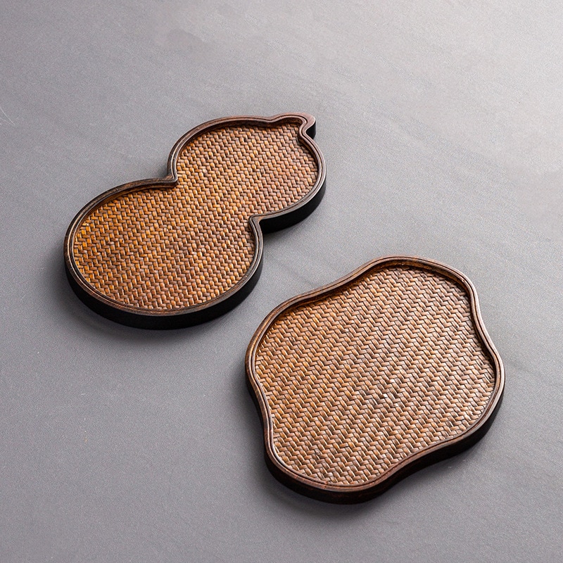 Eco elegante reconsolidated bambus Tee tablett retro klassische Tee tasse Halfter Tee platte Tee zubehör