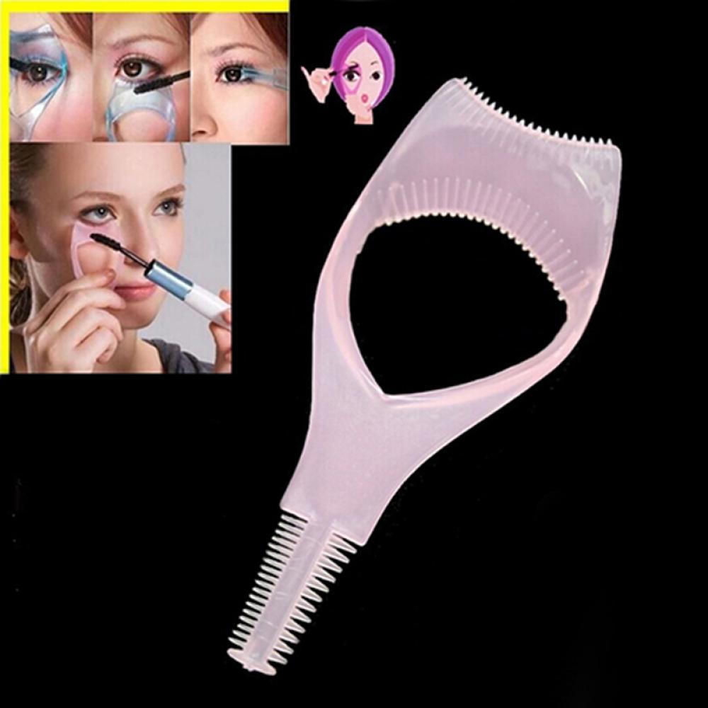 3 in 1 Wimpern Eisstockschießen Applikator Kamm machen-hoch Maskara Schild Leitfaden Wache Curler Wimpern Kosmetik Kurve Kamm Wimpern machen-hoch-Werkzeug