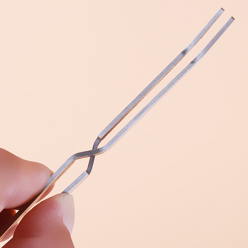 DIY Hand Clip Nagel Kunst Pinzette Anti-statische Nagel Kunst Acryl Gel Pflücken Werkzeug Strass Dekor Schwarz Wimpern pinzette 1PC