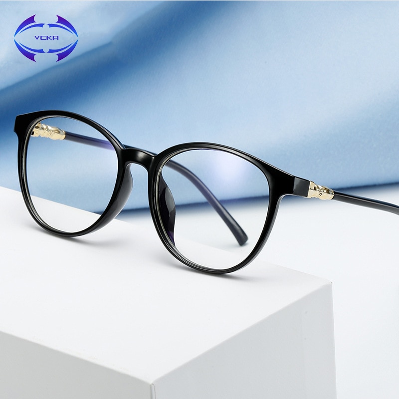 VCKA Anti Blaues Licht Gläser Rahmen Frauen Augenschutz Anti Strahlung Brillen Männer Anti blau Strahlen Computer Brille gläser