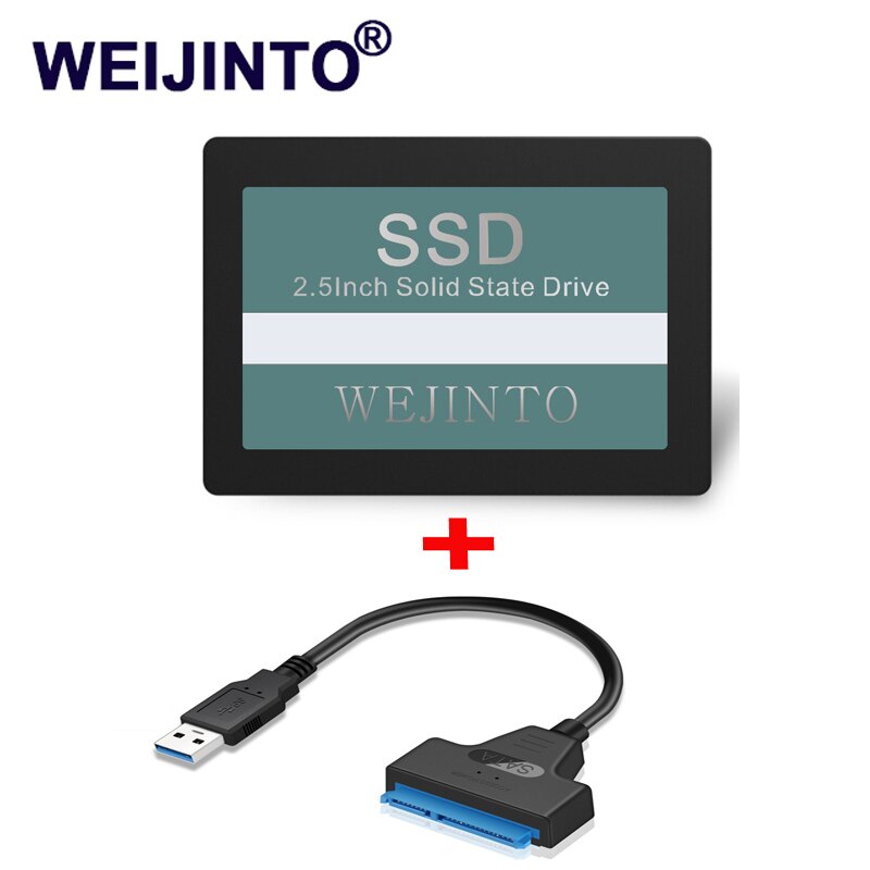 WEIJINTO SATA SSD 240 gb 2,5 Interne Festplatte Rabatt Interne fest Zustand Antrieb 240 gb SSD 256 gb & USB3.0 zu 22Stift sata3 Adapter