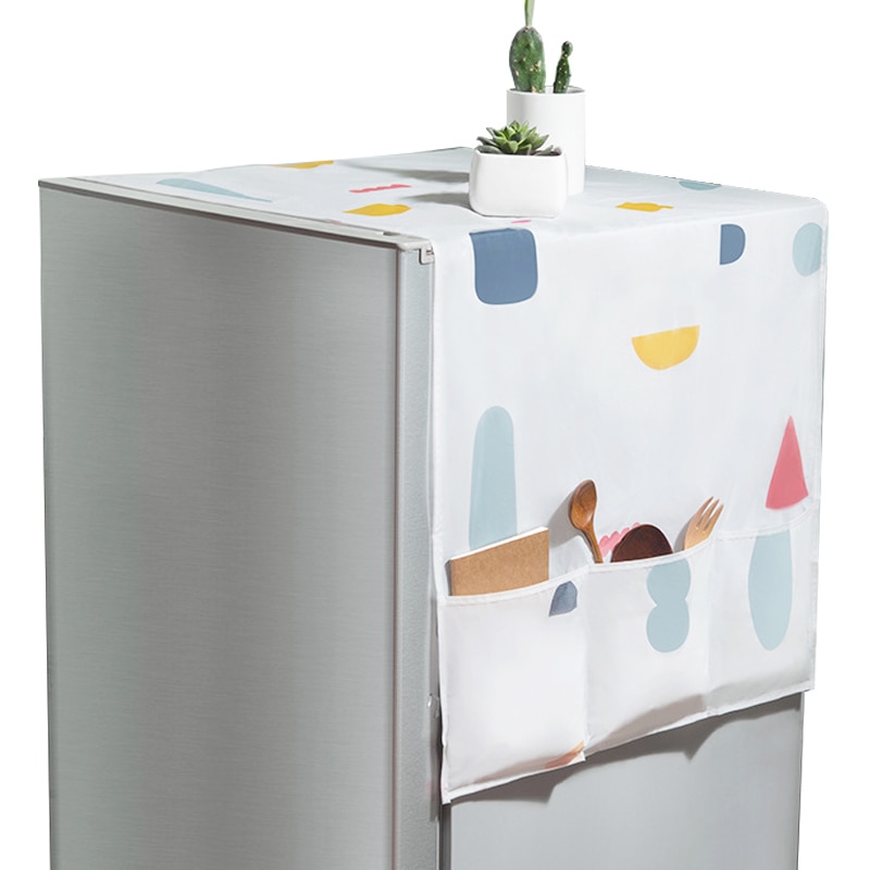 Gefrierschrank oben Tasche 130*54cm Wasserdicht 1PC Kühlschrank Staub Abdeckung Kühlschrank Lagerung Tasche Kühlschrank Organizer Haushalt