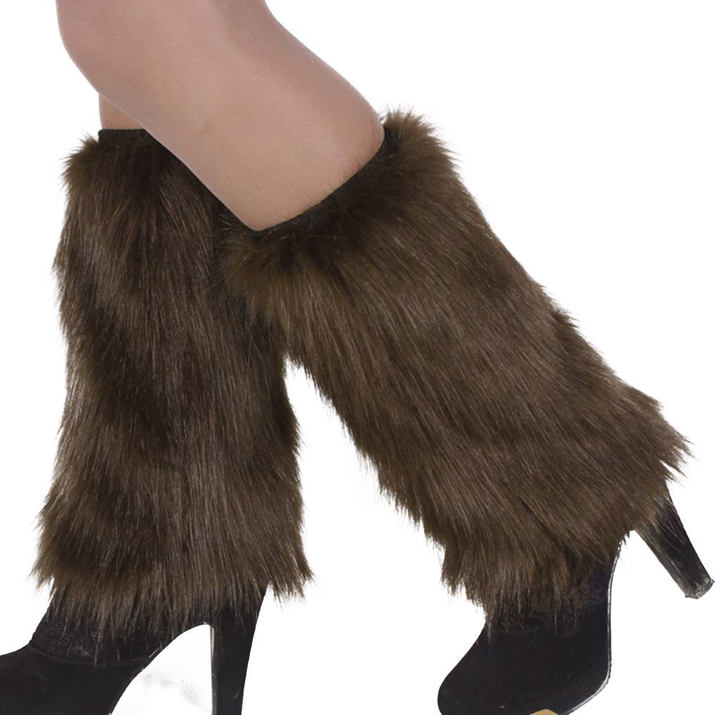 Winter Bein Wärmer Faux Pelz Frauen Stiefel Pelzigen Einfarbig Weiche Strumpfwaren Beinlinge Unterwäsche frauen Socke