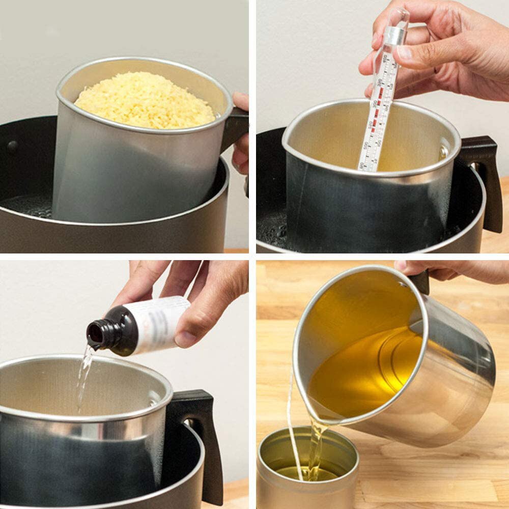 Wachs Schmelzen Aluminium Topf DIY Duft Kerze Seife Schokolade Butter Handgemachte Seife Werkzeug Nicht-Stock Einfach Reinigung Kerze Schmelzen topf