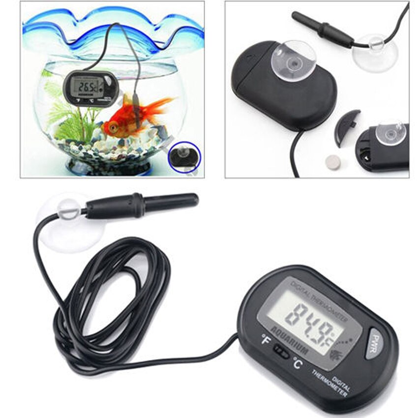 Digital LCD Fisch Panzer Aquarium Marine Wasser Terrarium Thermometer Temperatur