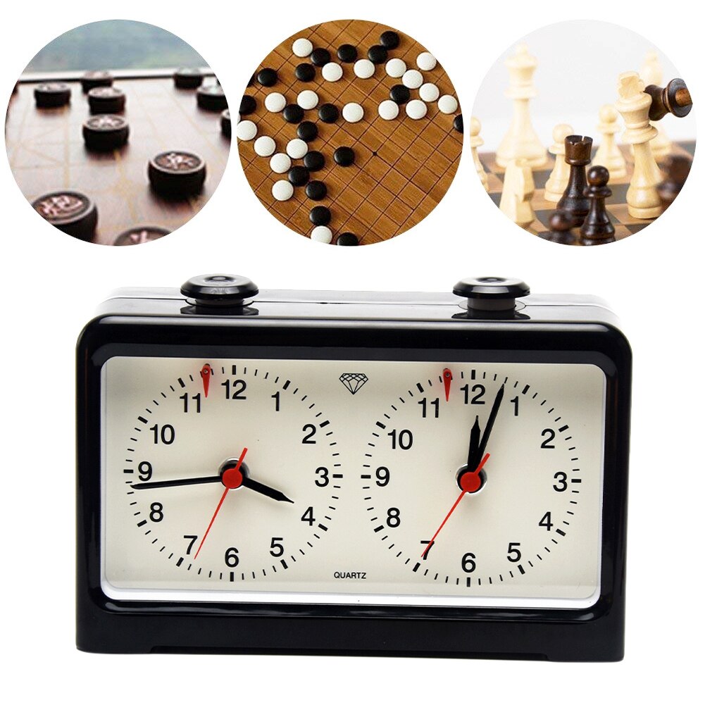 Zählen Unten Batterie angetrieben Wettbewerb kompakt Analog Schach Uhr Geschmack Kunststoff Spiel Timer Professionelle Quarz Bewegung