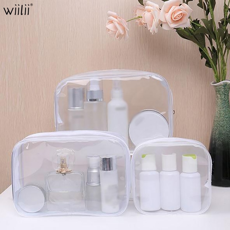 Klar PVC Lagerung Tasche Tragen Reißverschluss Beutel Taschen Für machen-hoch Waschen Kulturbeutel Organizer Für Kosmetik Handtuch Wasserdichte Lagerung