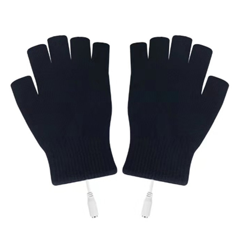Winter Thermische Fingerlose USB Beheizte Handschuhe Radfahren Handschuhe Elektrische Heizung Handschuhe Erhitzt Handschuh