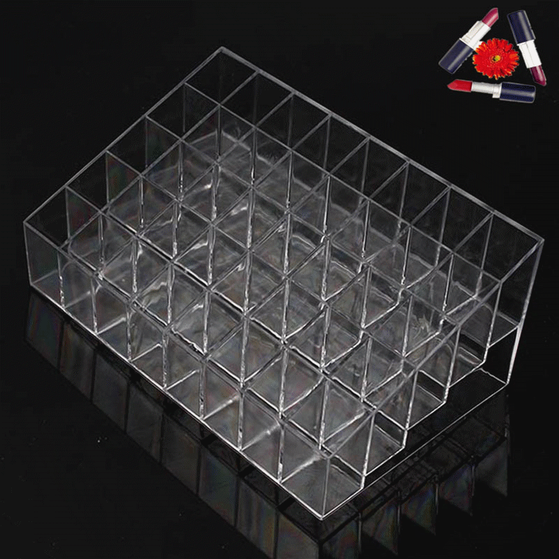 Trapez Klaren machen-hoch Anzeige 40 Gitter Lippenstift Stehen fallen Kosmetik Organizer Halfter Kasten ZQ678406