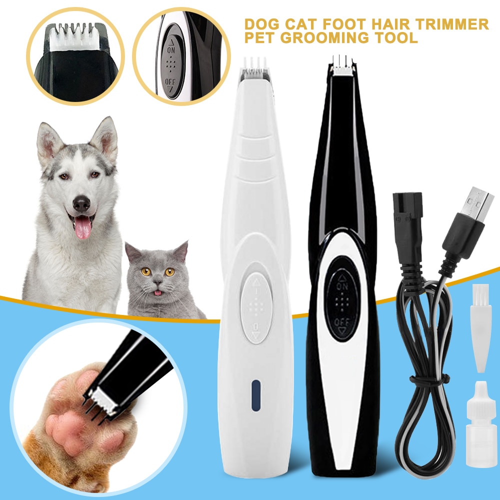 Elektrische Scheren Cutter Maschine USB Ladung Haustier Haarschnitt Pfote Rasierer Haarschneidemaschine Haustier Hund Katze Nagel Haar Trimmer Schleifer Pflege