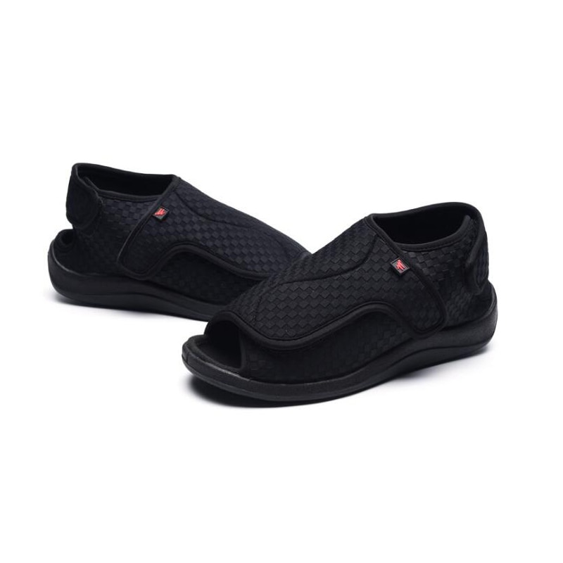 2022 sommer diabetischer fuß verbreitert fingerlose fisch mund kühlen tuch schuhe geschwollen fett breite verformt füße lässig schuhe fahrer schuhe