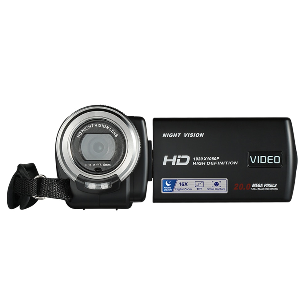 Drehung Bildschirm FHD 1080P Video Kamera 16X Digital Zoomen Tragbare Mit Mikrofon Camcorder draussen Fotografie Fernbedienung
