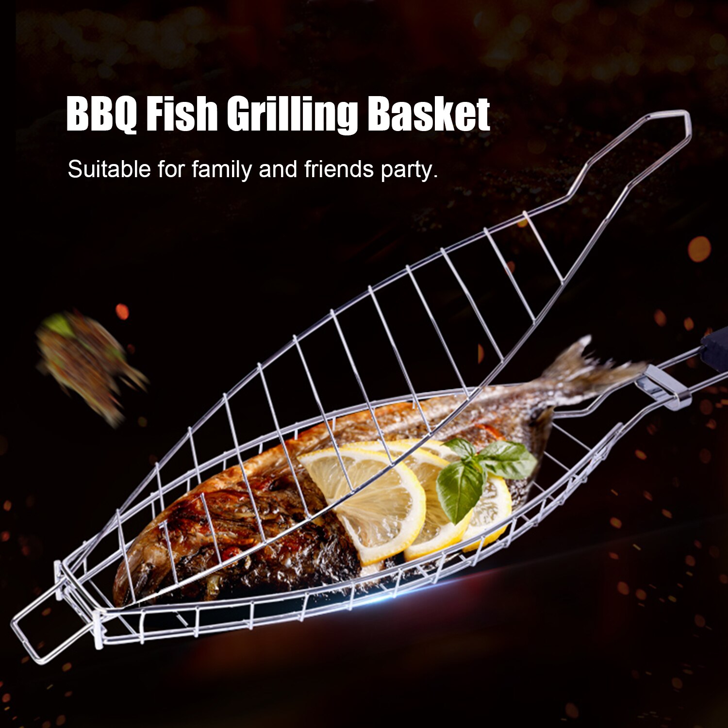 Fisch Grillen Korb nicht-Stock Grill Korb Abnehmbare schwer Pflicht BBQ Werkzeuge Grill Korb für Fisch Fleisch Gemüse Steak