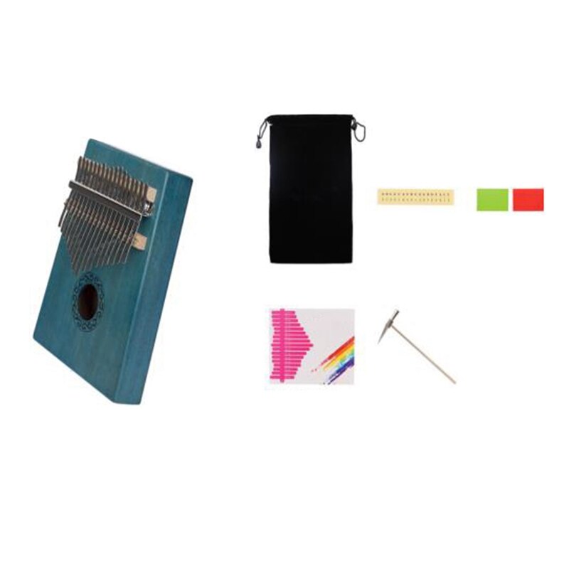 17-Tonne Kalimba Finger Klavier Tragbare Tasche Größe Daumen Klavier einstellen mit Papier Musik Mpectrum Pädagogisches Musikalisches Spielzeug